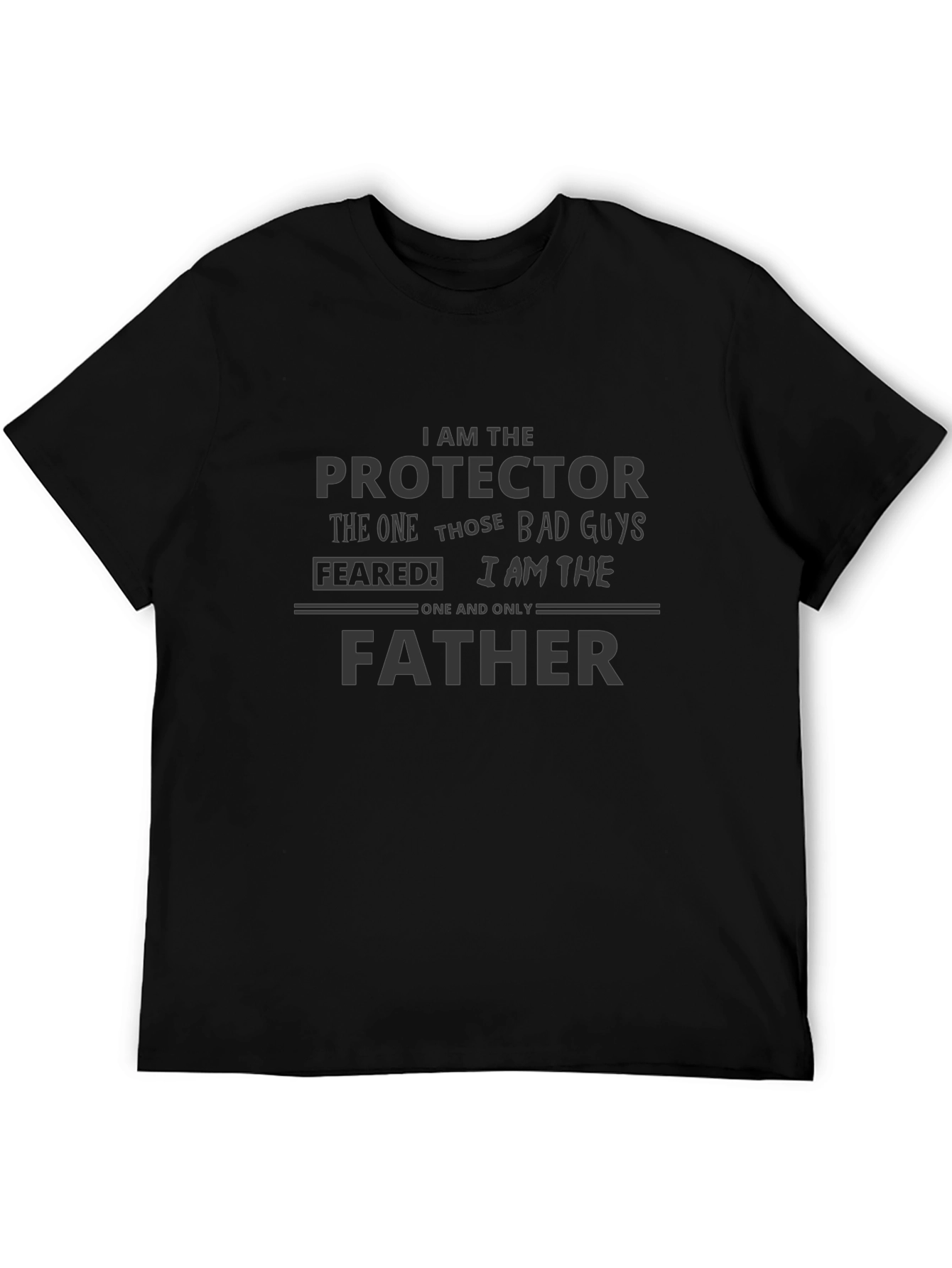 Protector Father Black T-Shirt