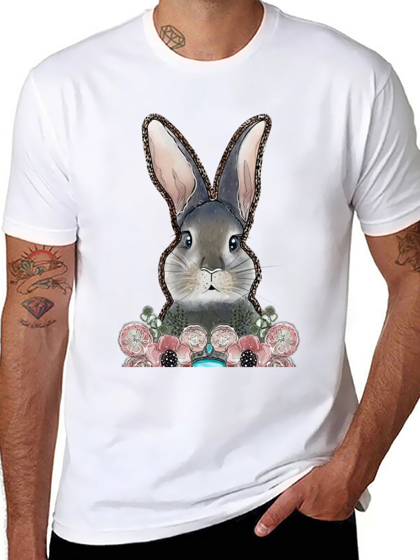 Bunny & Floral Graphic Tee