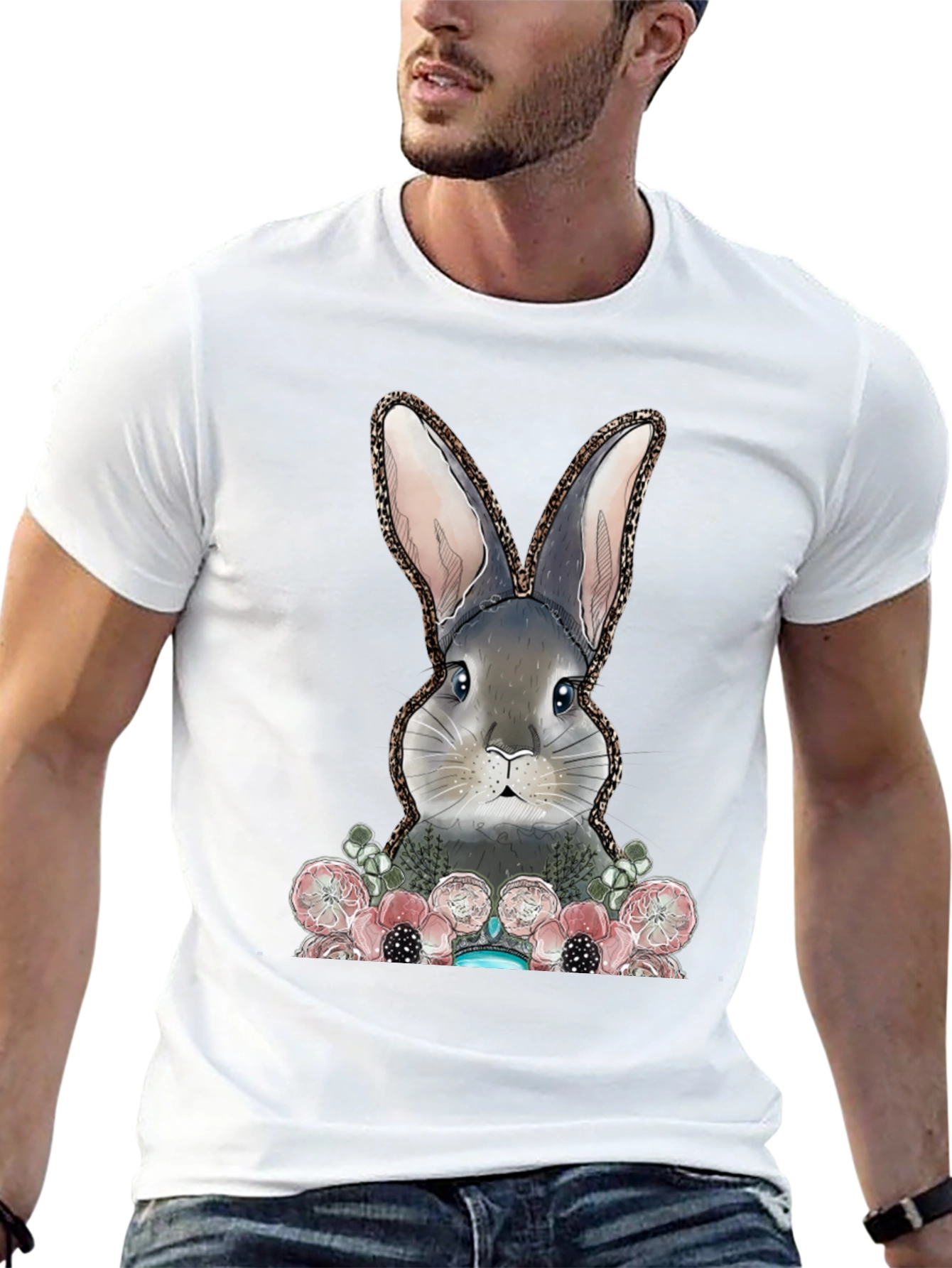 Bunny & Floral Graphic Tee