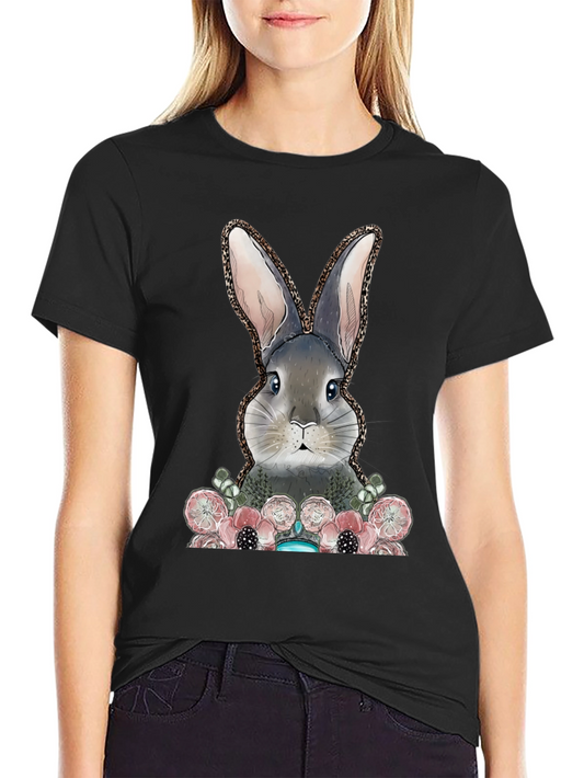 Bunny & Floral Graphic Tee