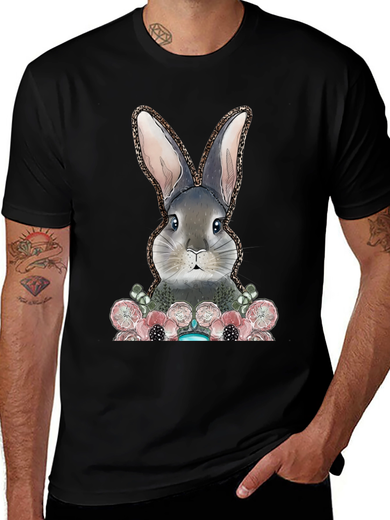 Bunny & Floral Graphic Tee