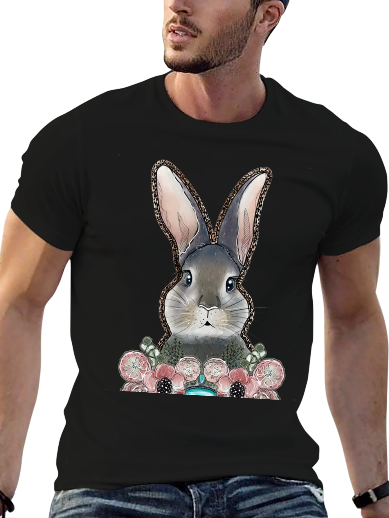 Bunny & Floral Graphic Tee