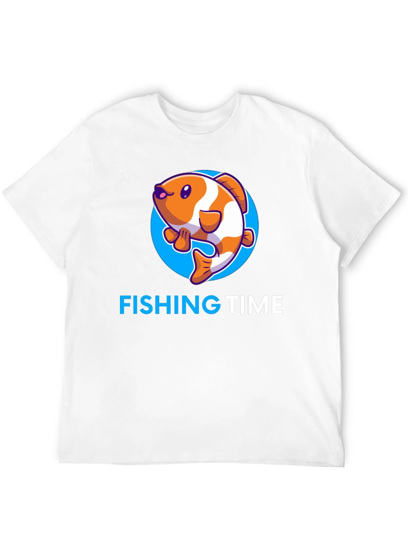 Fishing Time Graphic Tee - Black Cotton Shirt
