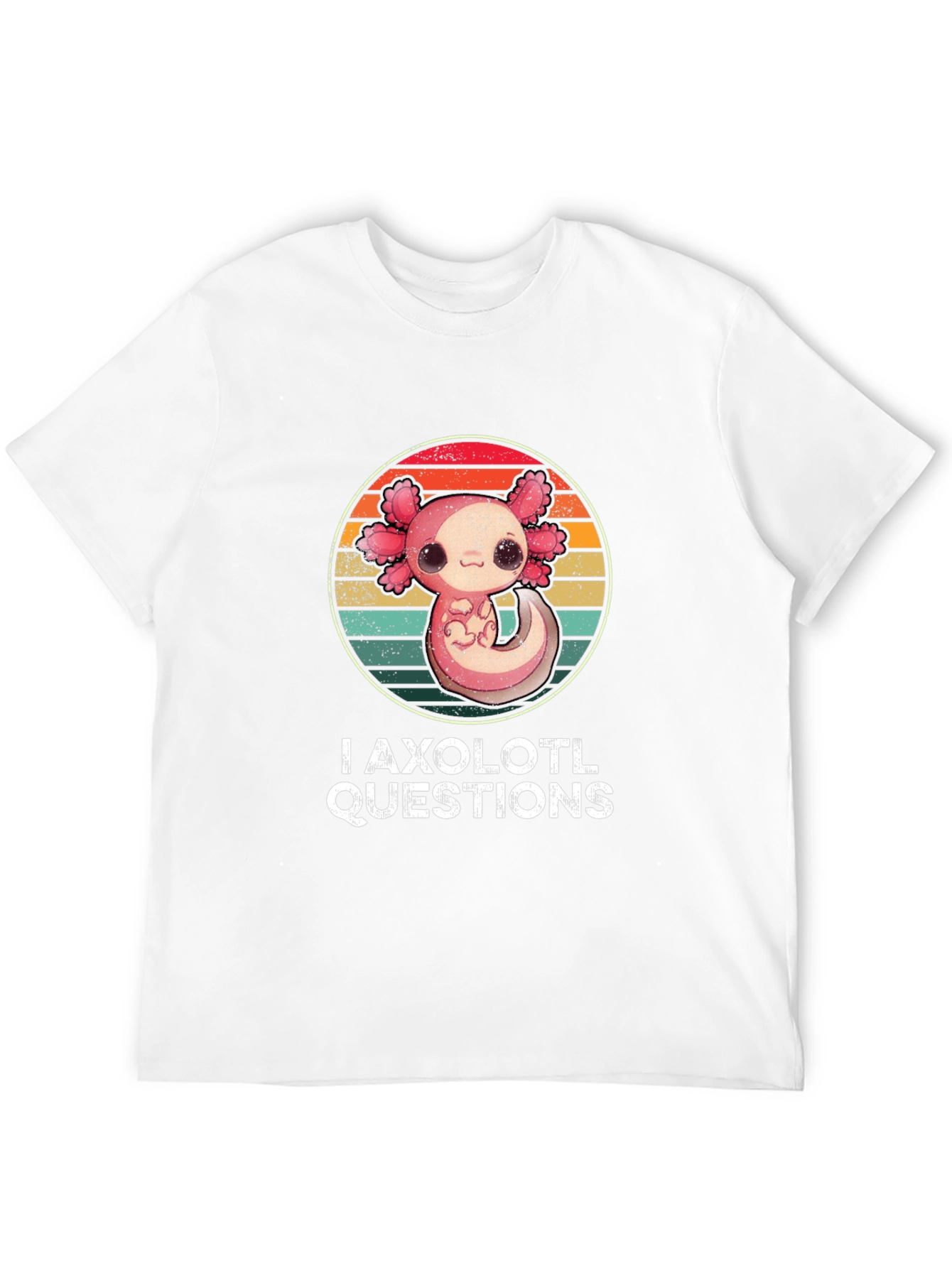 I Axolotl Questions T-Shirt - Cute Retro Design