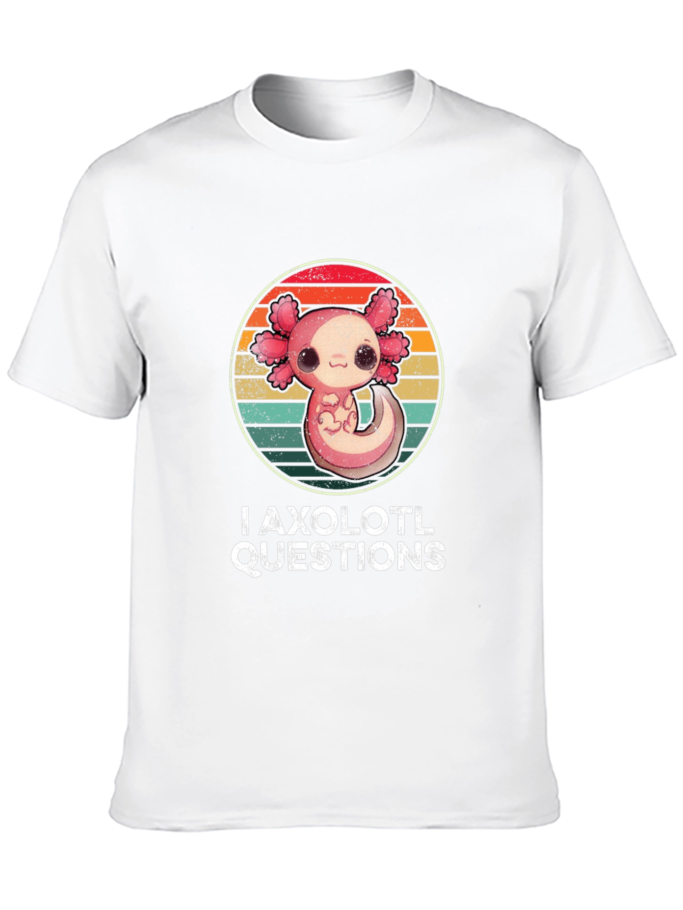 I Axolotl Questions T-Shirt - Cute Retro Design