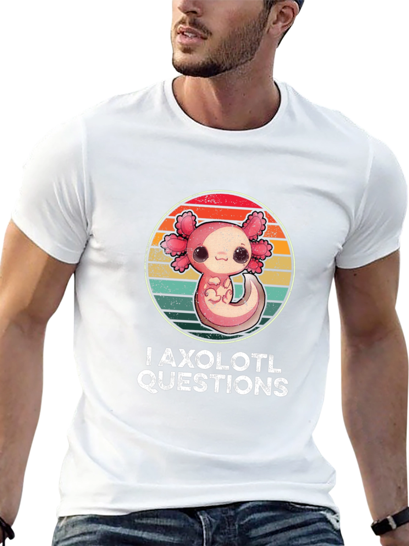 I Axolotl Questions T-Shirt - Cute Retro Design