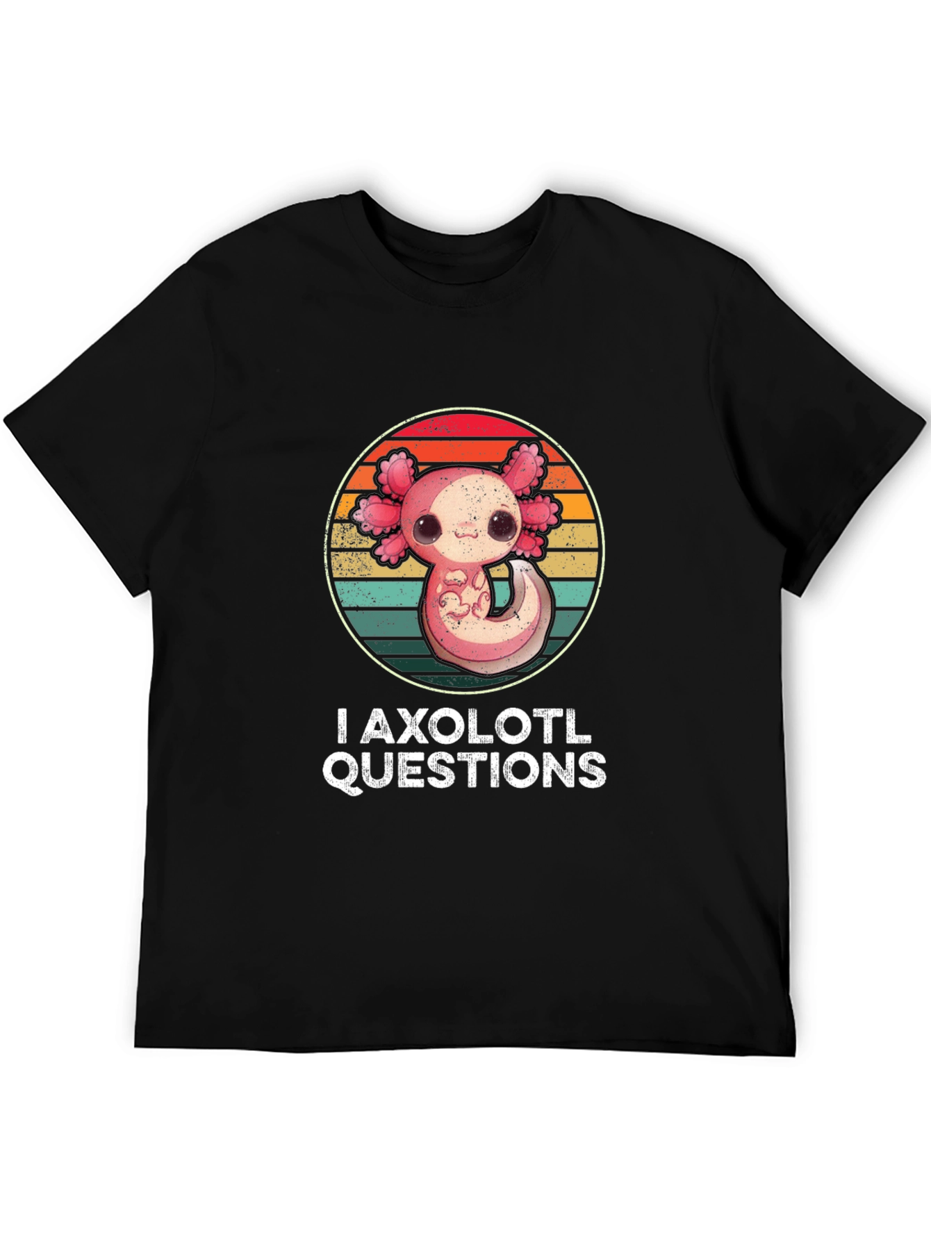 I Axolotl Questions T-Shirt - Cute Retro Design