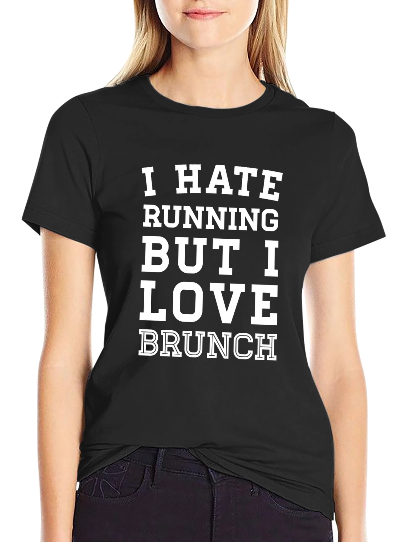 I Hate Running But I Love Brunch Graphic Tee
