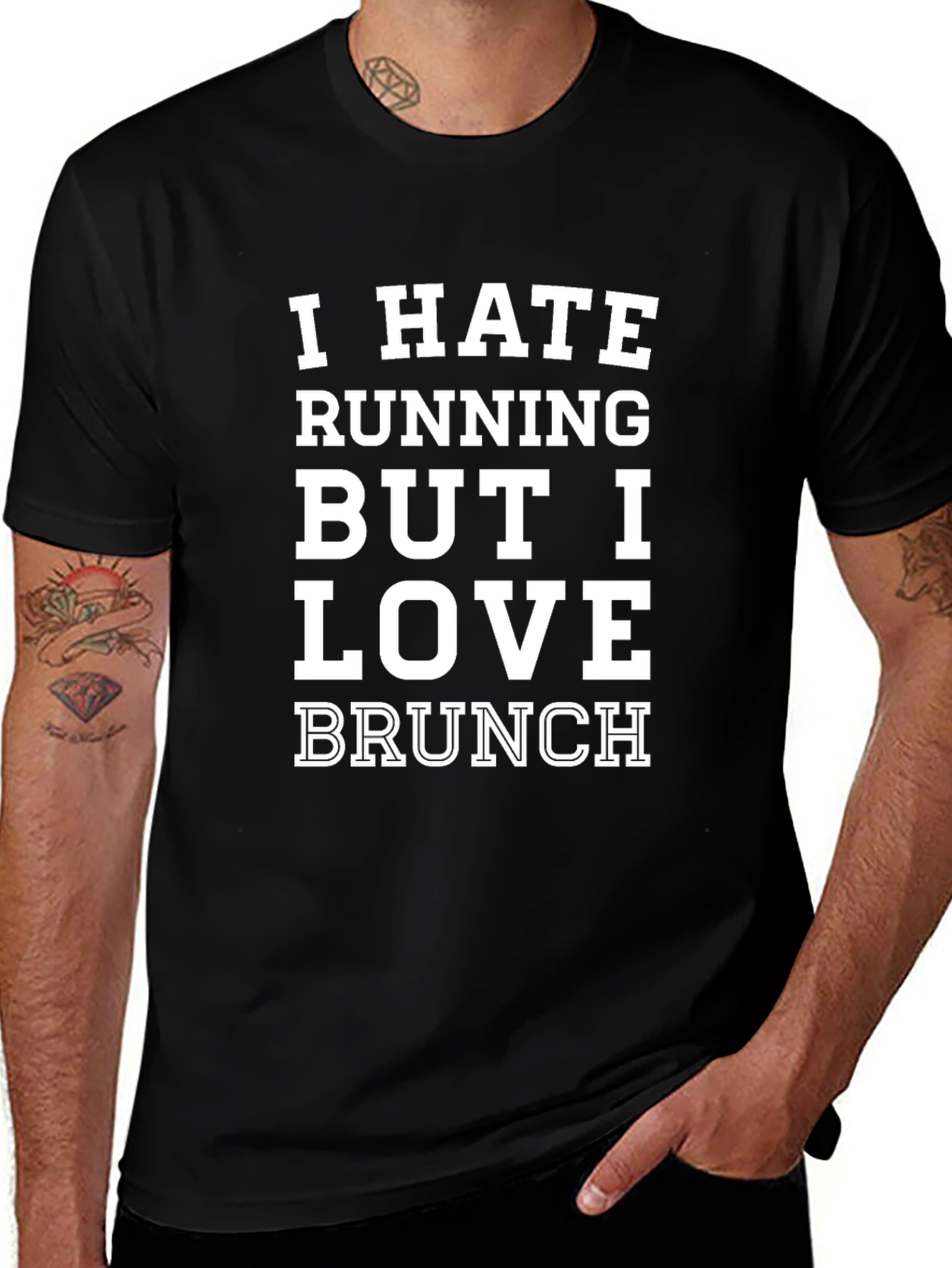 I Hate Running But I Love Brunch Graphic Tee