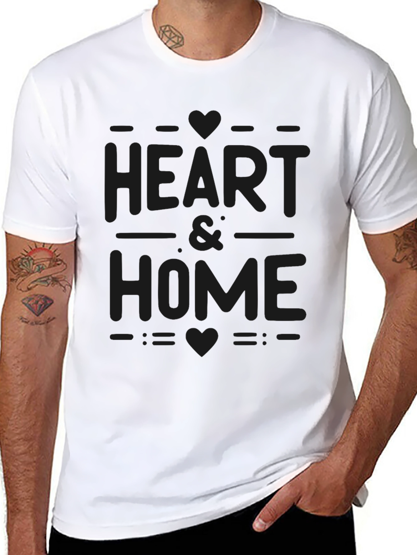 Heart & Home Black Graphic T-Shirt