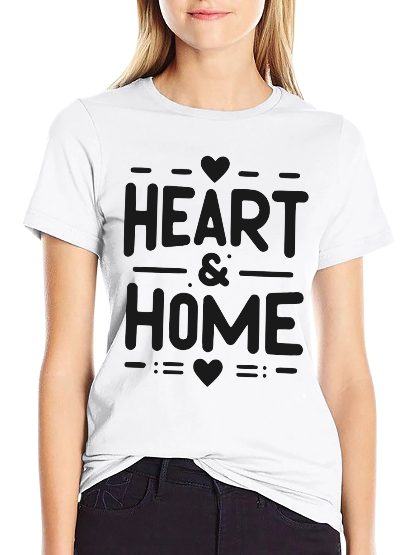 Heart & Home Black Graphic T-Shirt