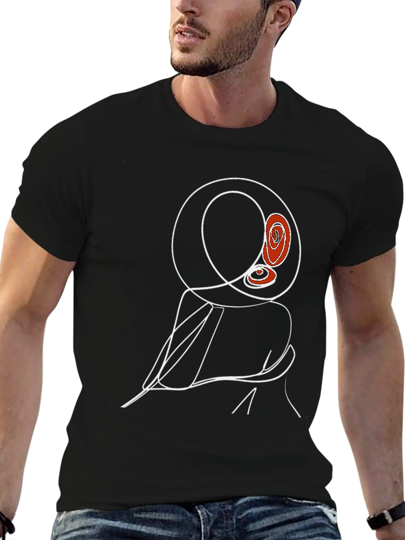 Abstract Line Art T-Shirt - Modern Graphic Tee