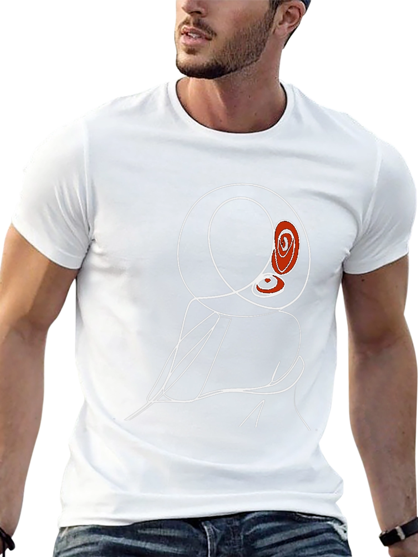 Abstract Line Art T-Shirt - Modern Graphic Tee