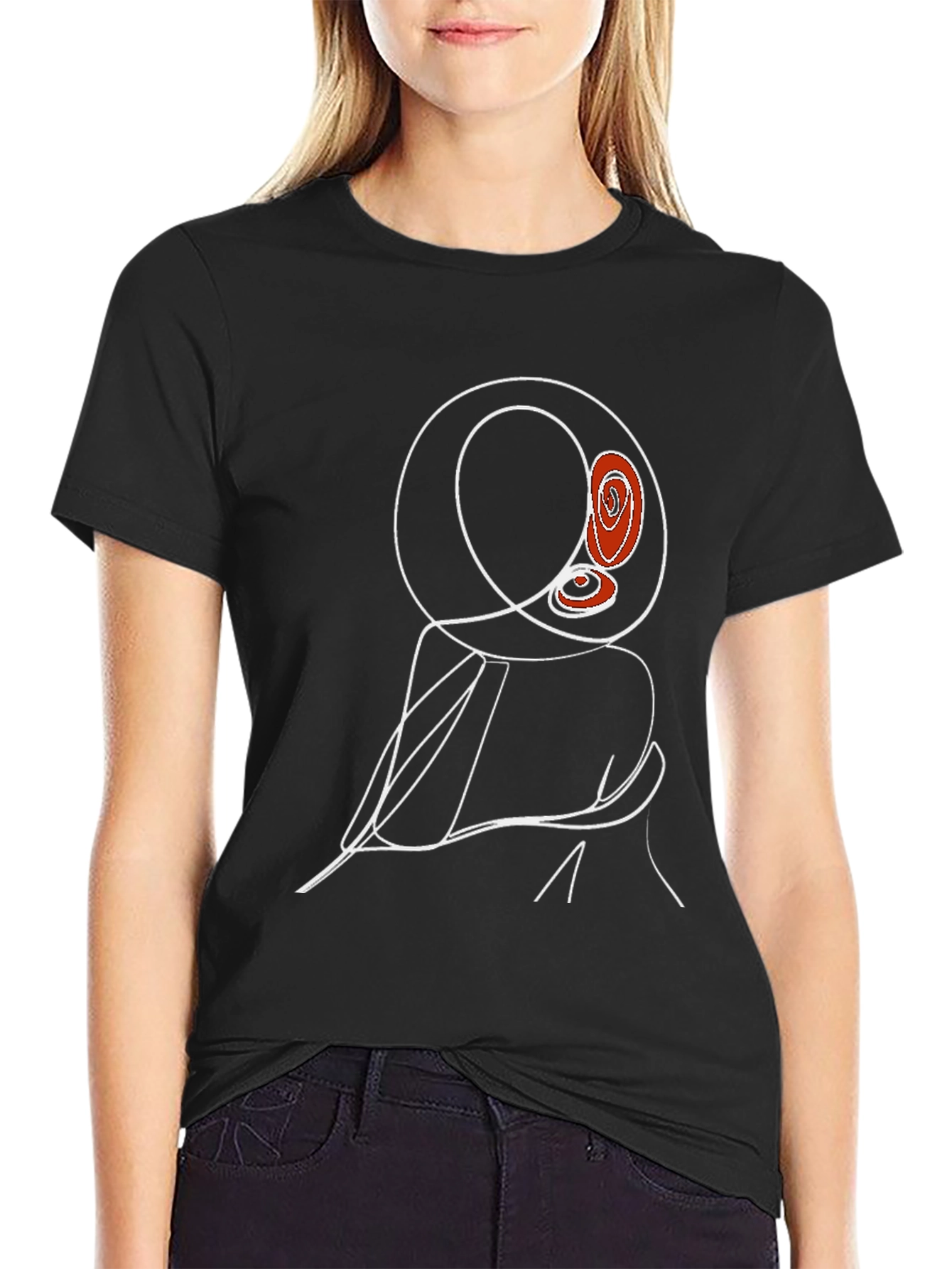 Abstract Line Art T-Shirt - Modern Graphic Tee