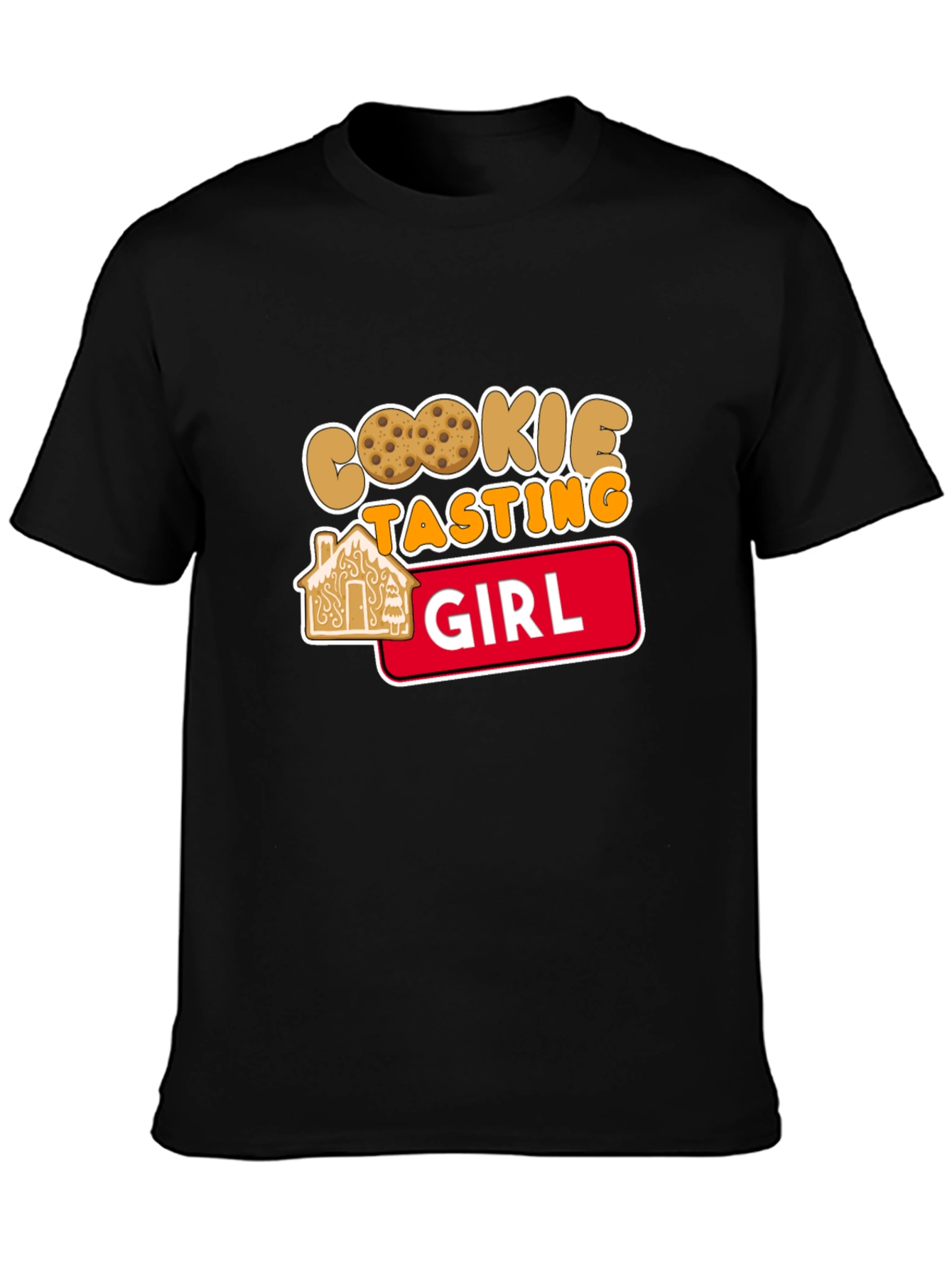 Cookie Tasting Girl T-Shirt - Cute Holiday Tee