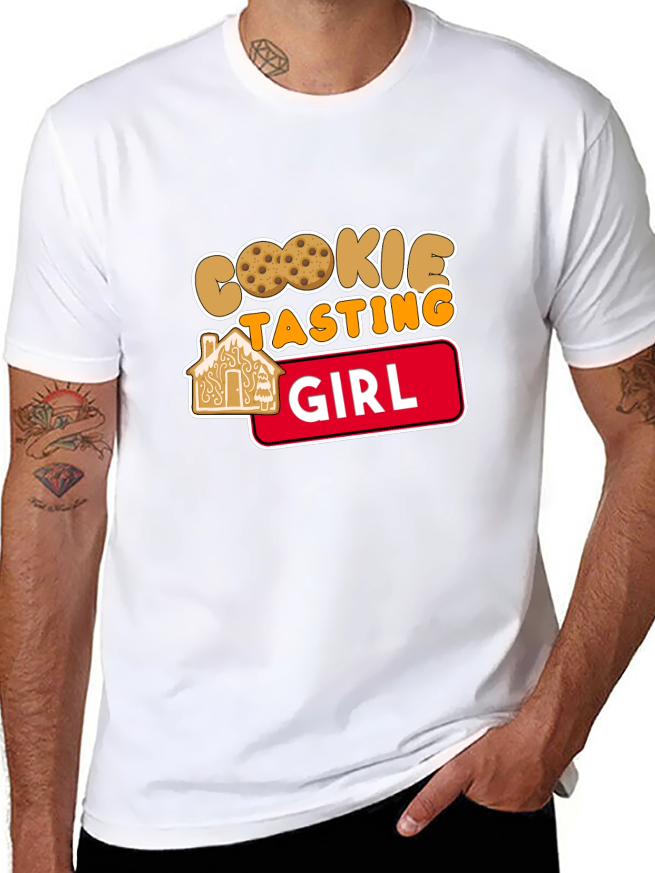 Cookie Tasting Girl T-Shirt - Cute Holiday Tee