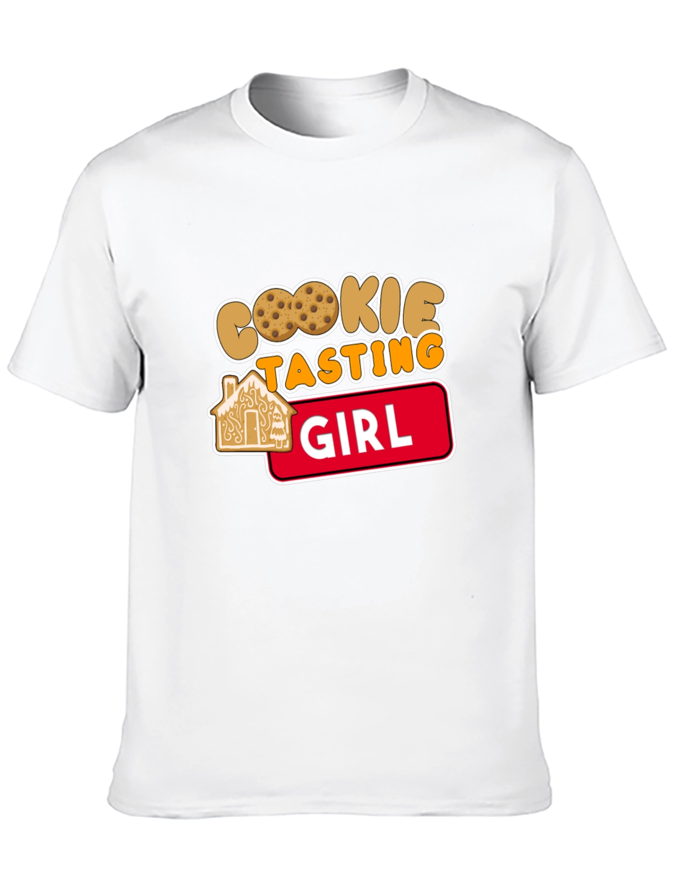 Cookie Tasting Girl T-Shirt - Cute Holiday Tee