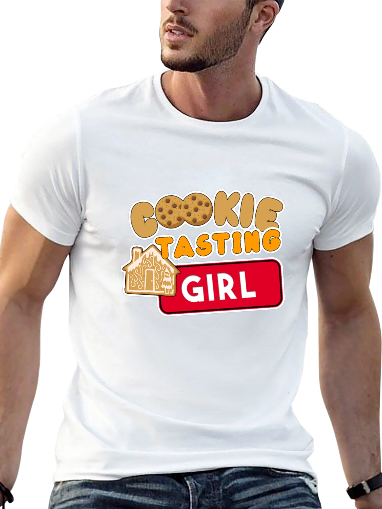Cookie Tasting Girl T-Shirt - Cute Holiday Tee