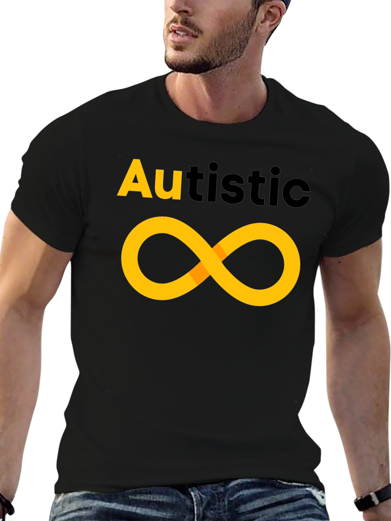 Autistic Infinity Symbol T-Shirt - Black