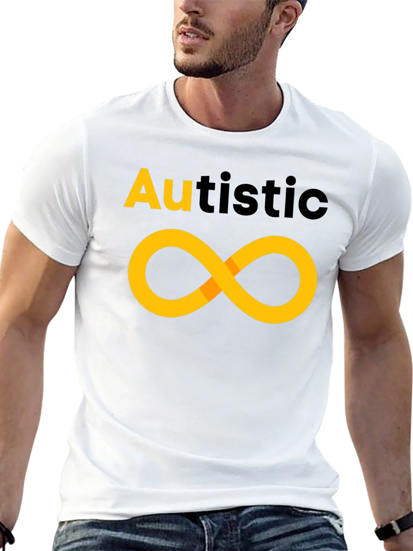 Autistic Infinity Symbol T-Shirt - Black