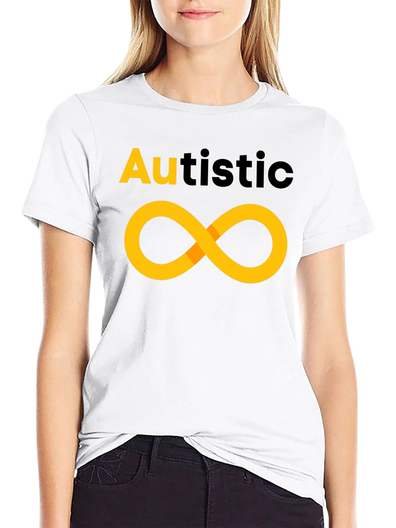 Autistic Infinity Symbol T-Shirt - Black