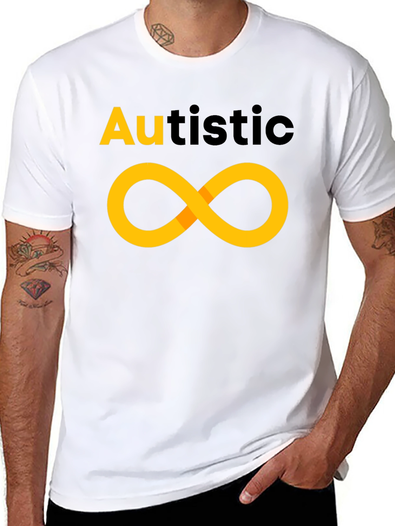 Autistic Infinity Symbol T-Shirt - Black