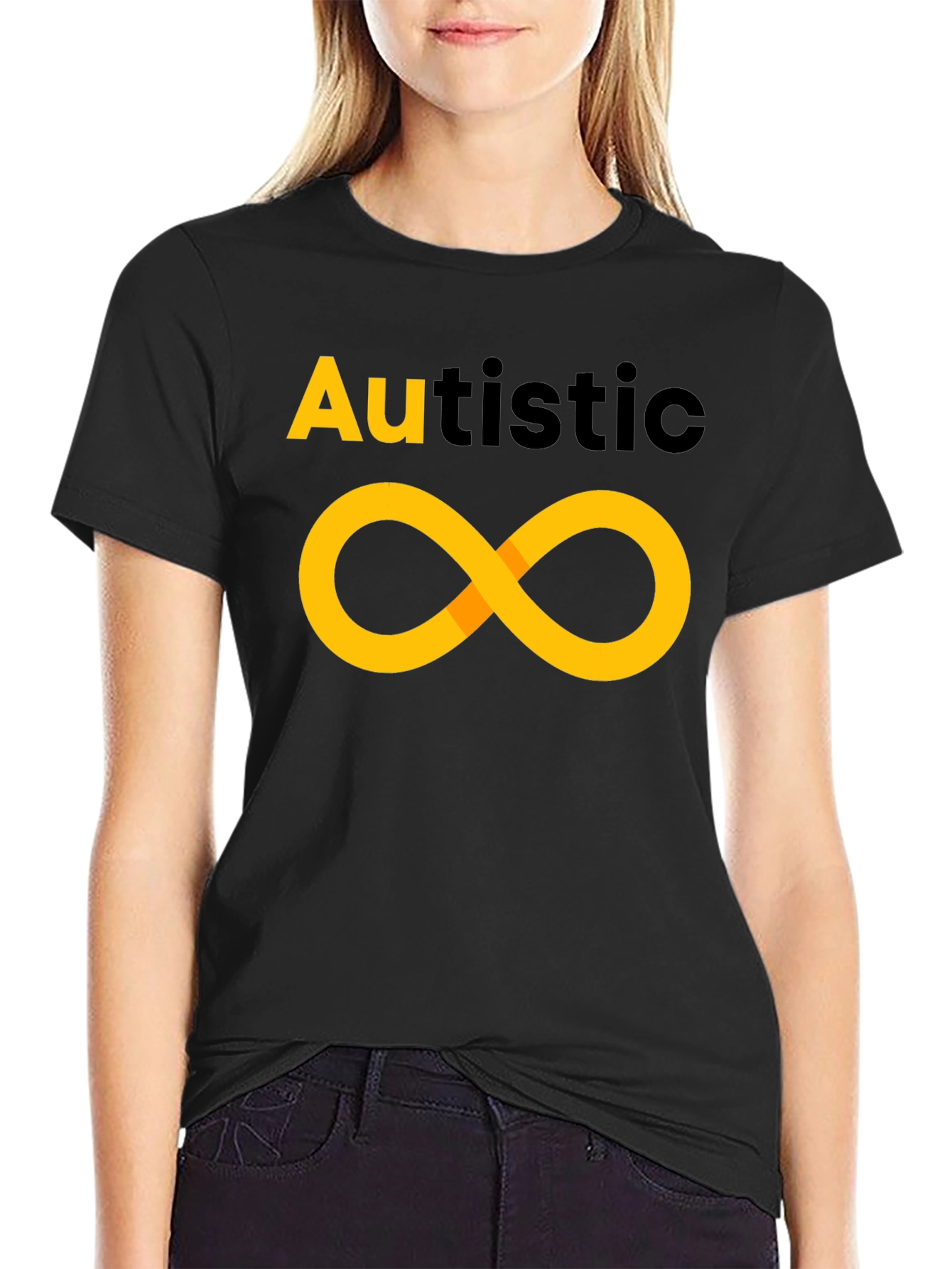 Autistic Infinity Symbol T-Shirt - Black