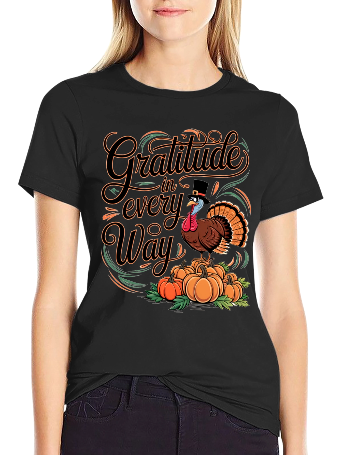 Gratitude Turkey Thanksgiving T-Shirt