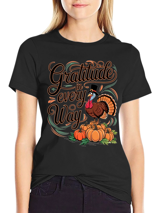 Gratitude Turkey Thanksgiving T-Shirt