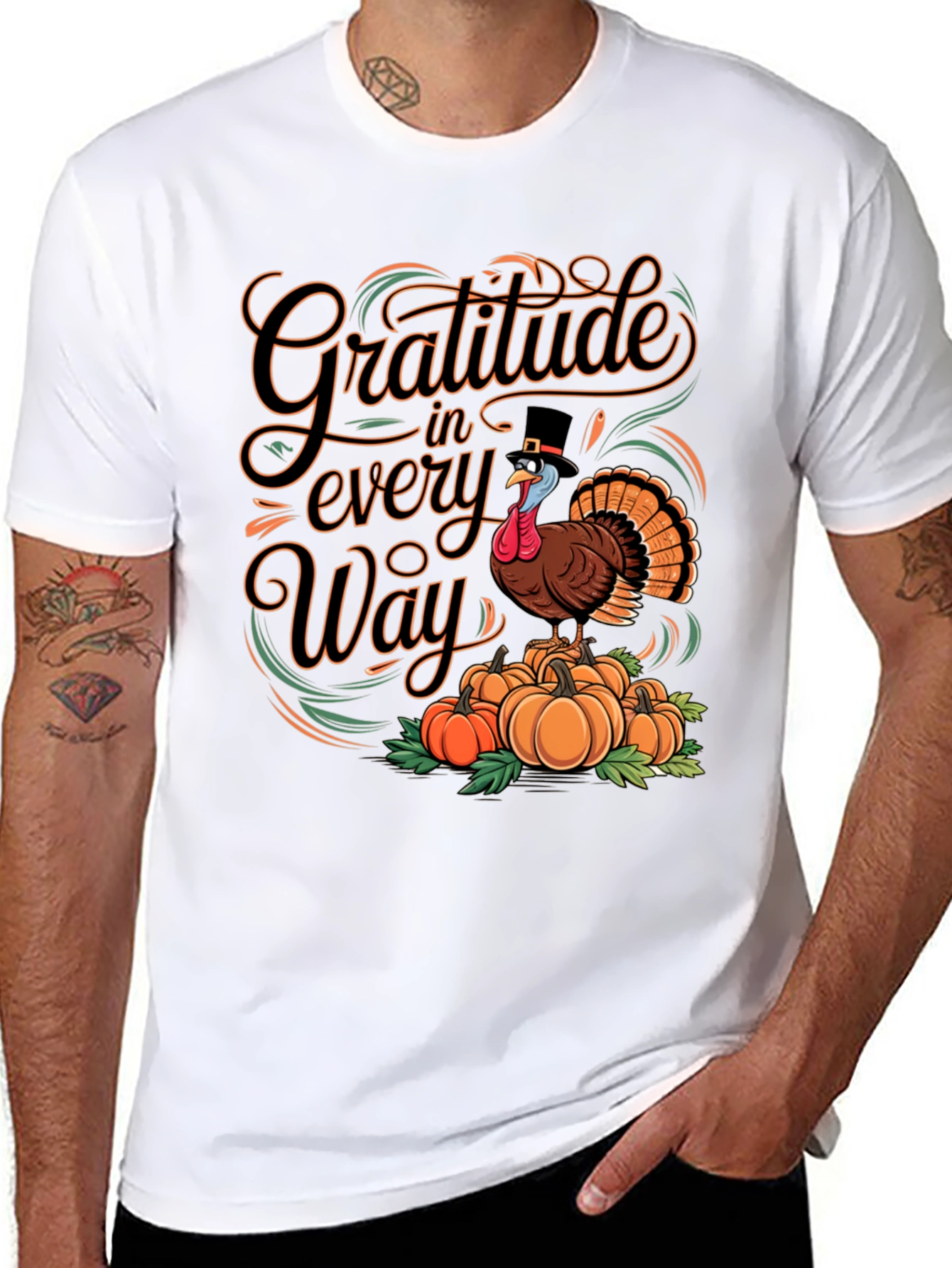 Gratitude Turkey Thanksgiving T-Shirt