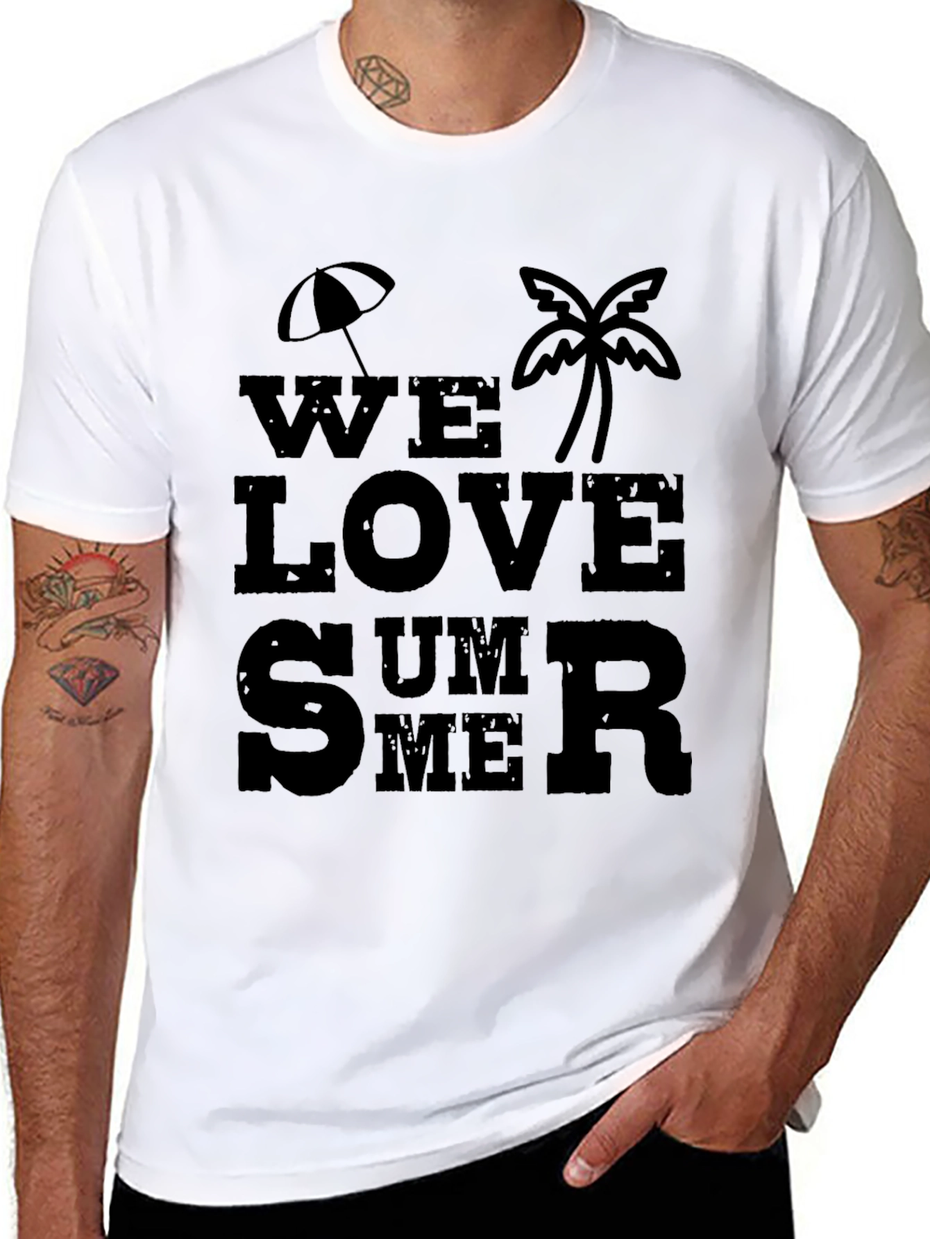 We Love Summer Black T-Shirt