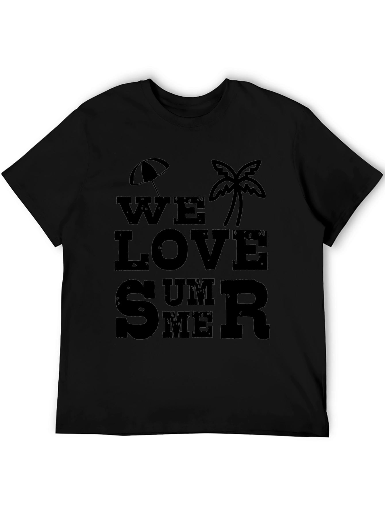 We Love Summer Black T-Shirt