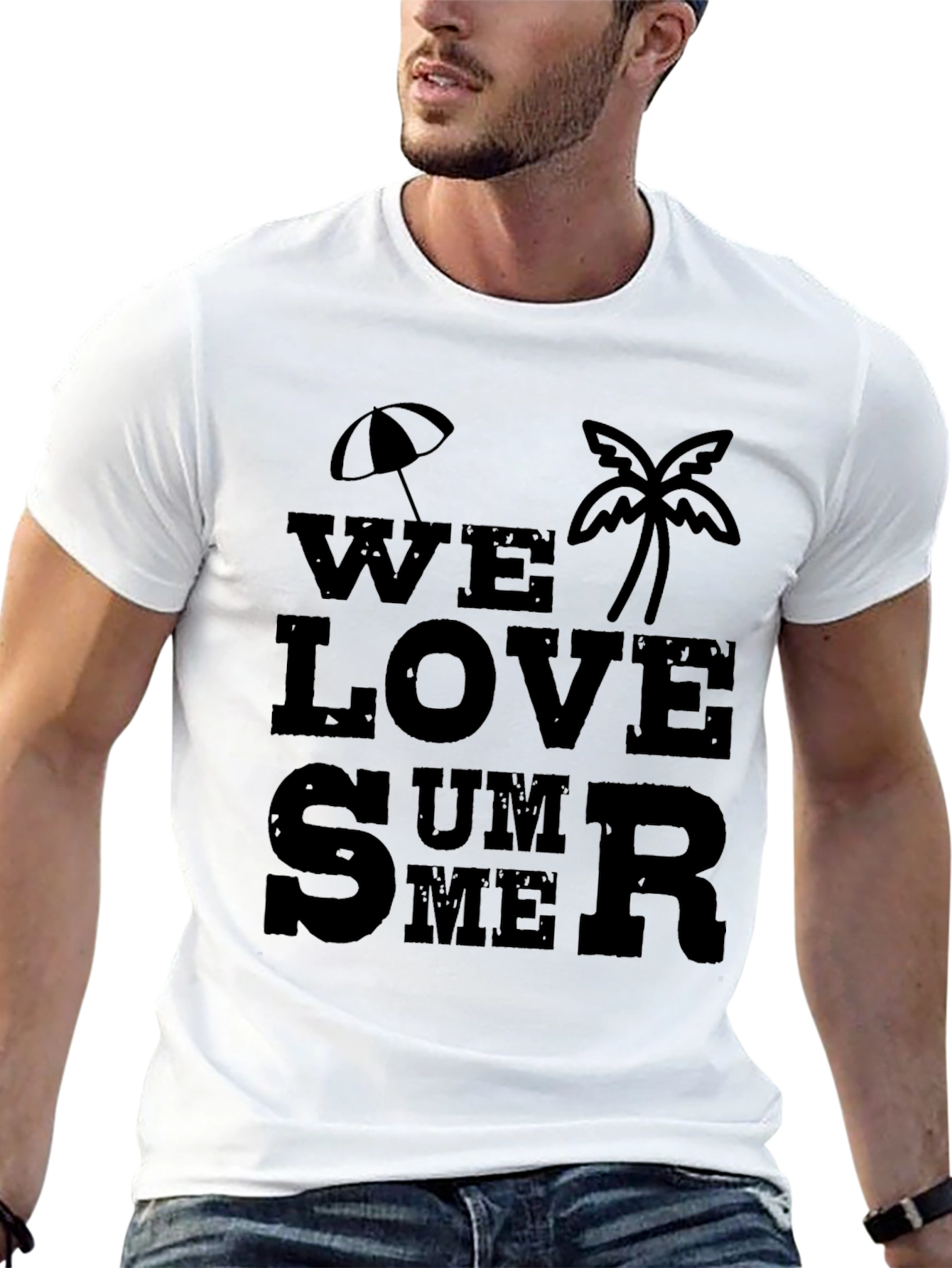 We Love Summer Black T-Shirt