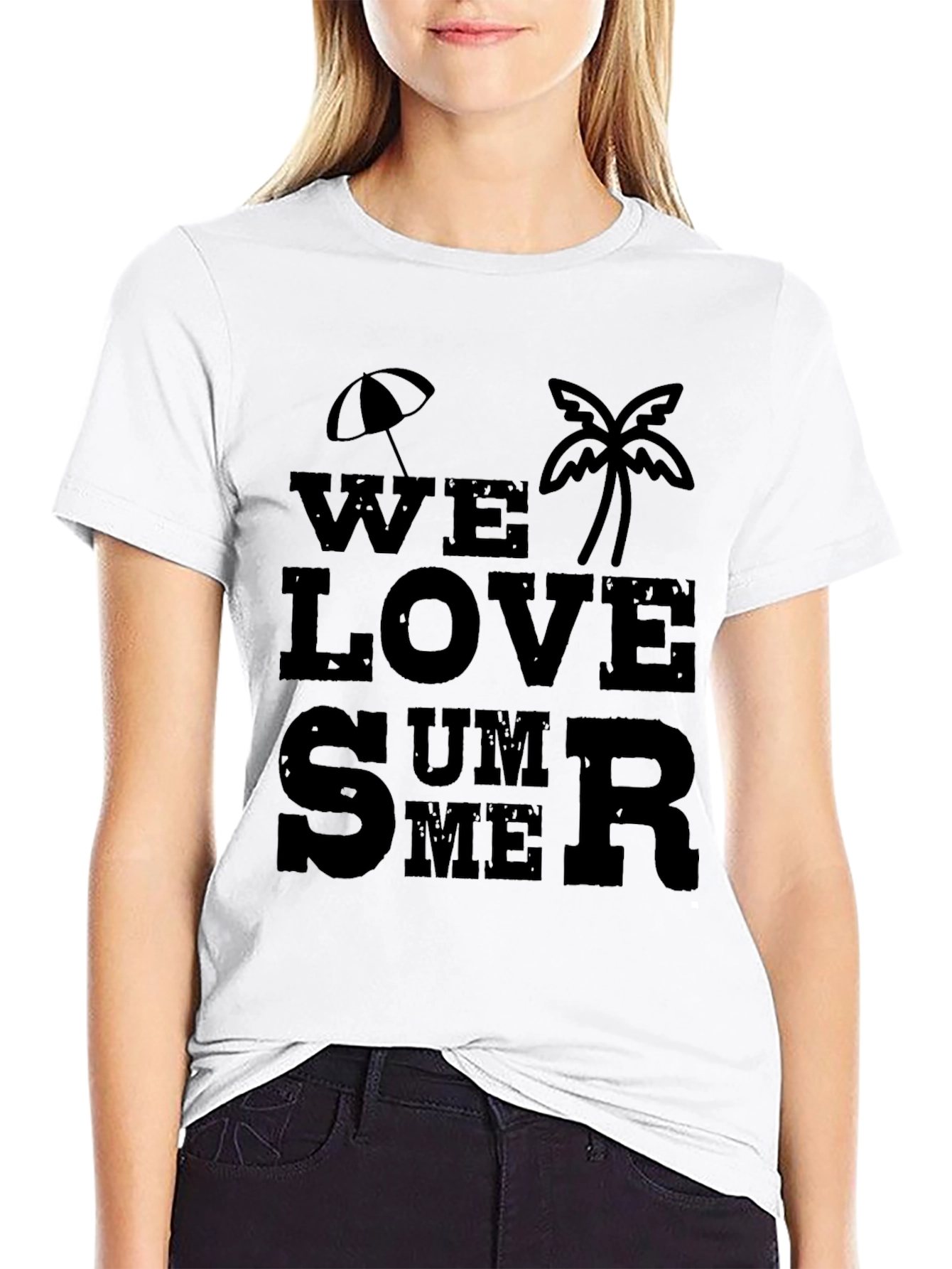 We Love Summer Black T-Shirt