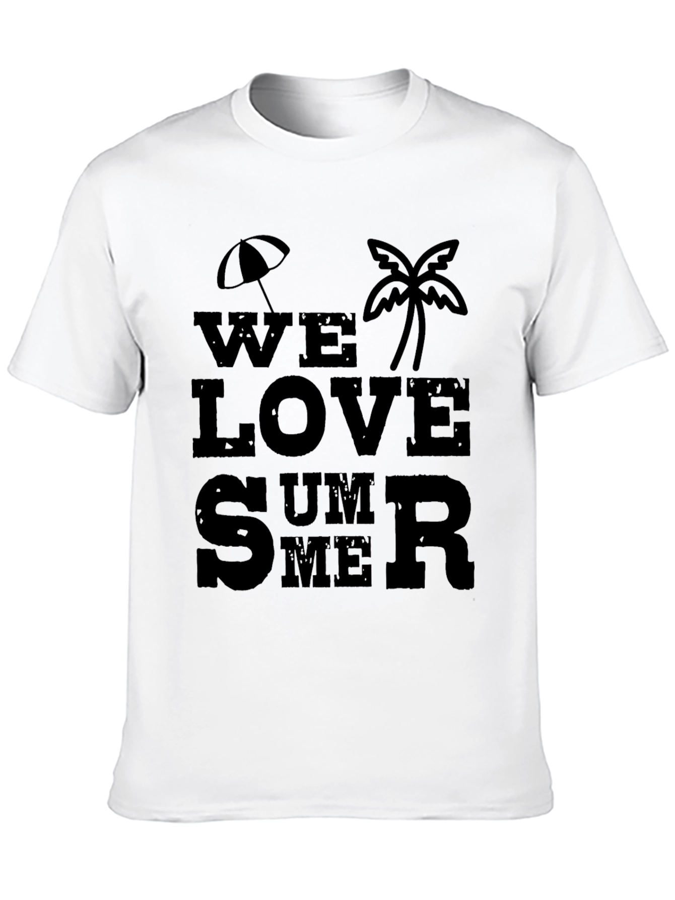 We Love Summer Black T-Shirt
