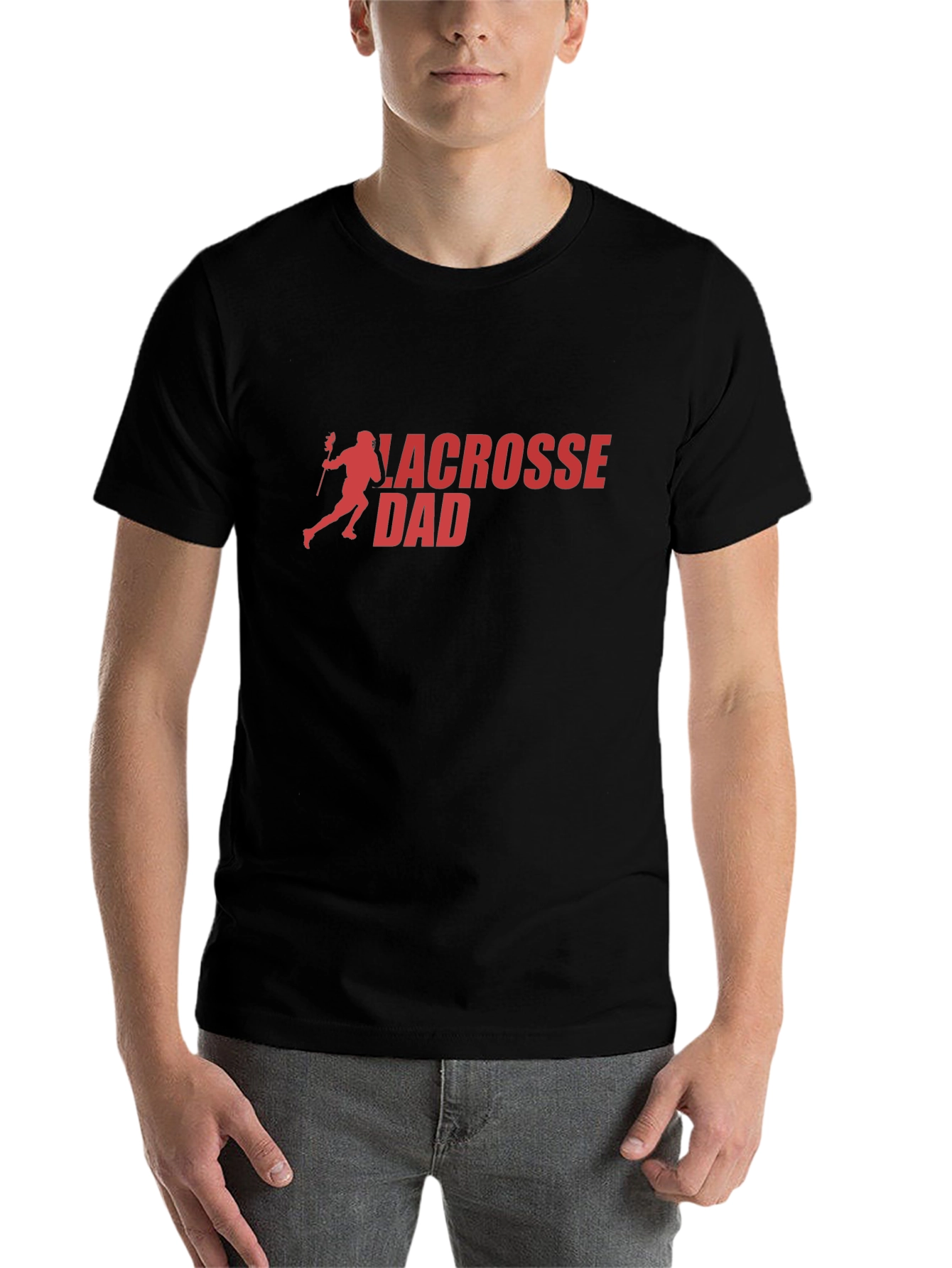 Lacrosse Dad Black T-Shirt - Sporty & Stylish