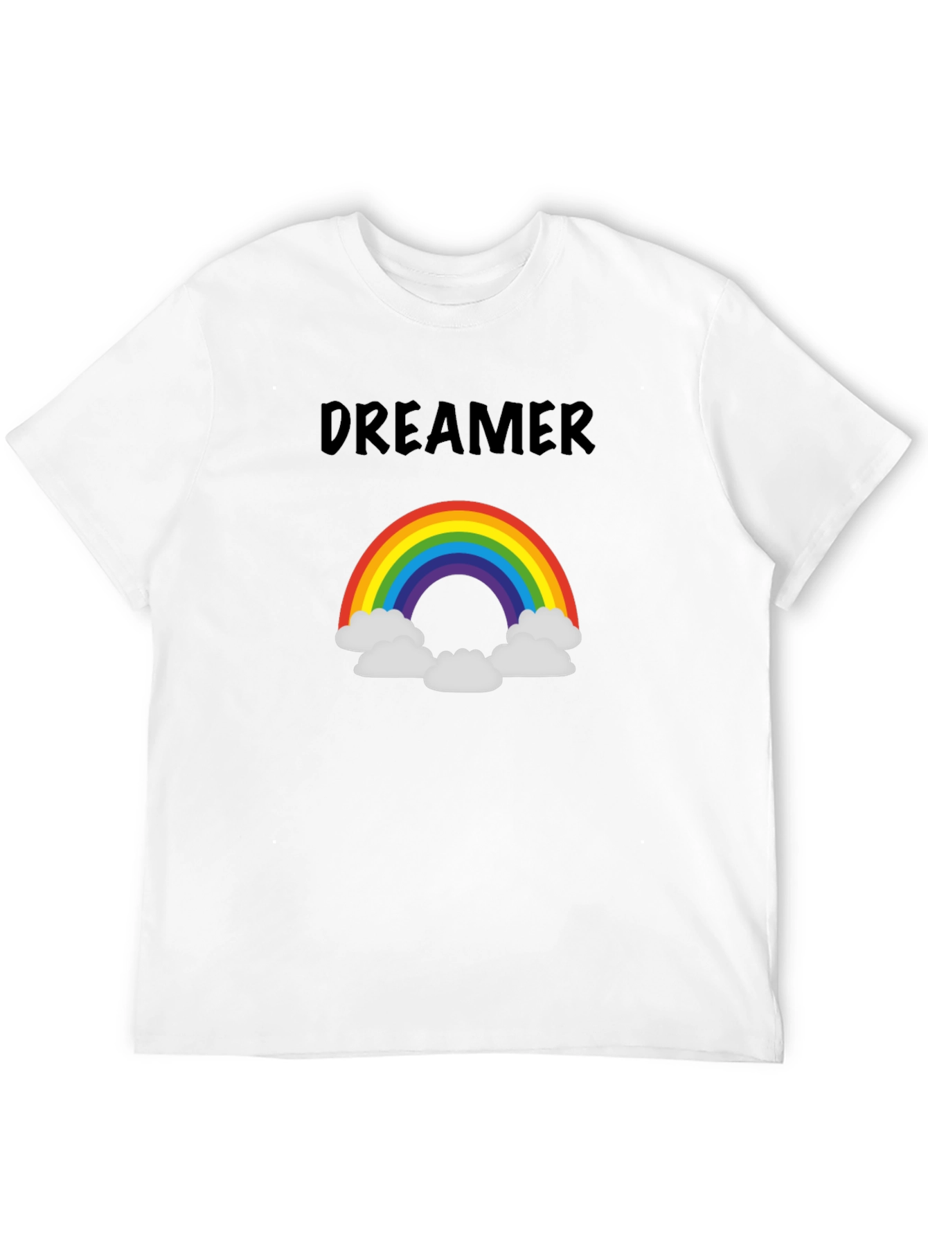 Dreamer Rainbow Graphic Tee - Unisex Soft Cotton T-Shirt