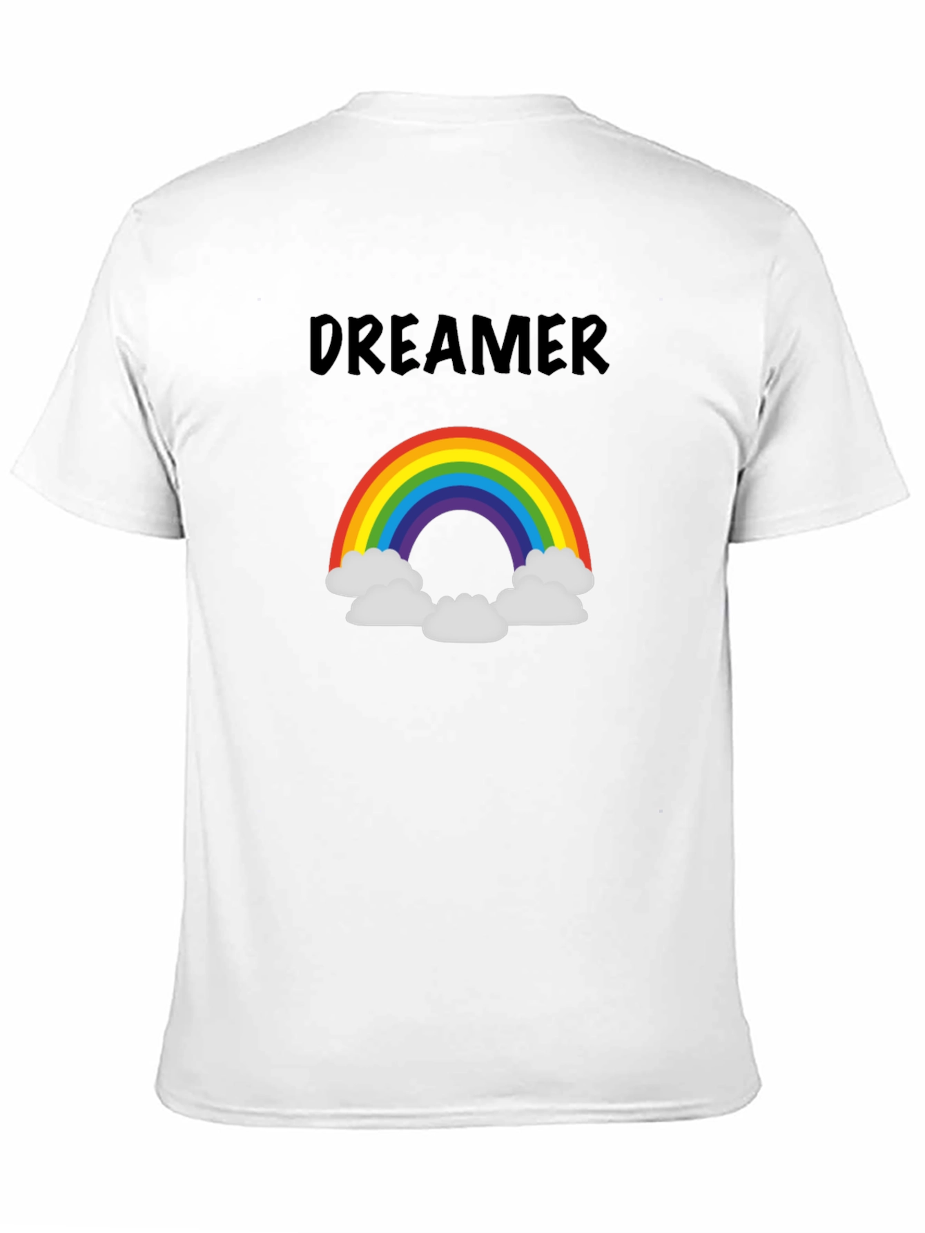 Dreamer Rainbow Graphic Tee - Unisex Soft Cotton T-Shirt