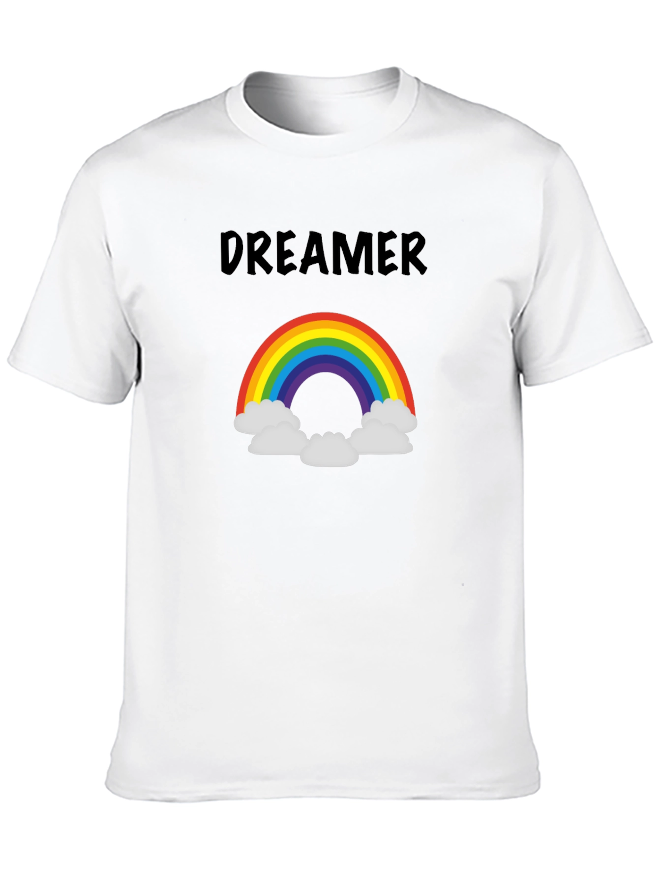 Dreamer Rainbow Graphic Tee - Unisex Soft Cotton T-Shirt