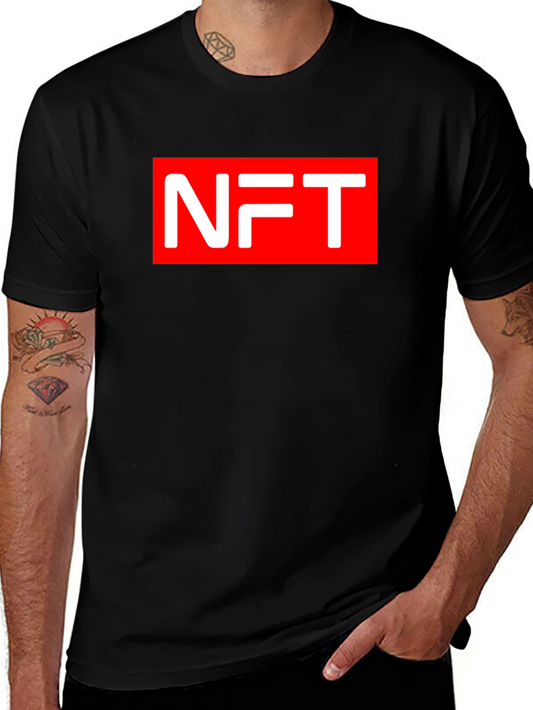 NFT Graphic Tee - Black Cotton Blend T-Shirt