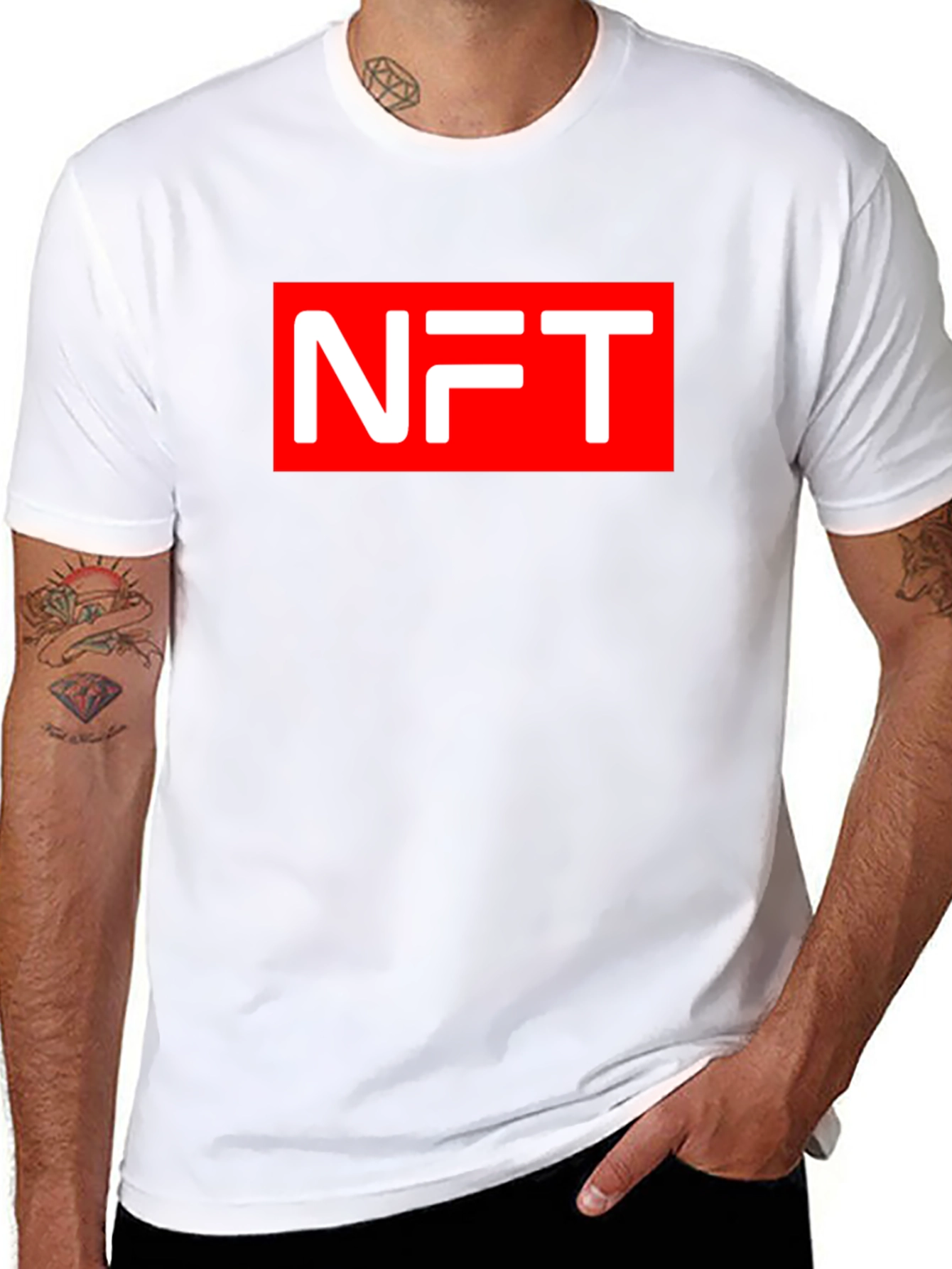 NFT Graphic Tee - Black Cotton Blend T-Shirt