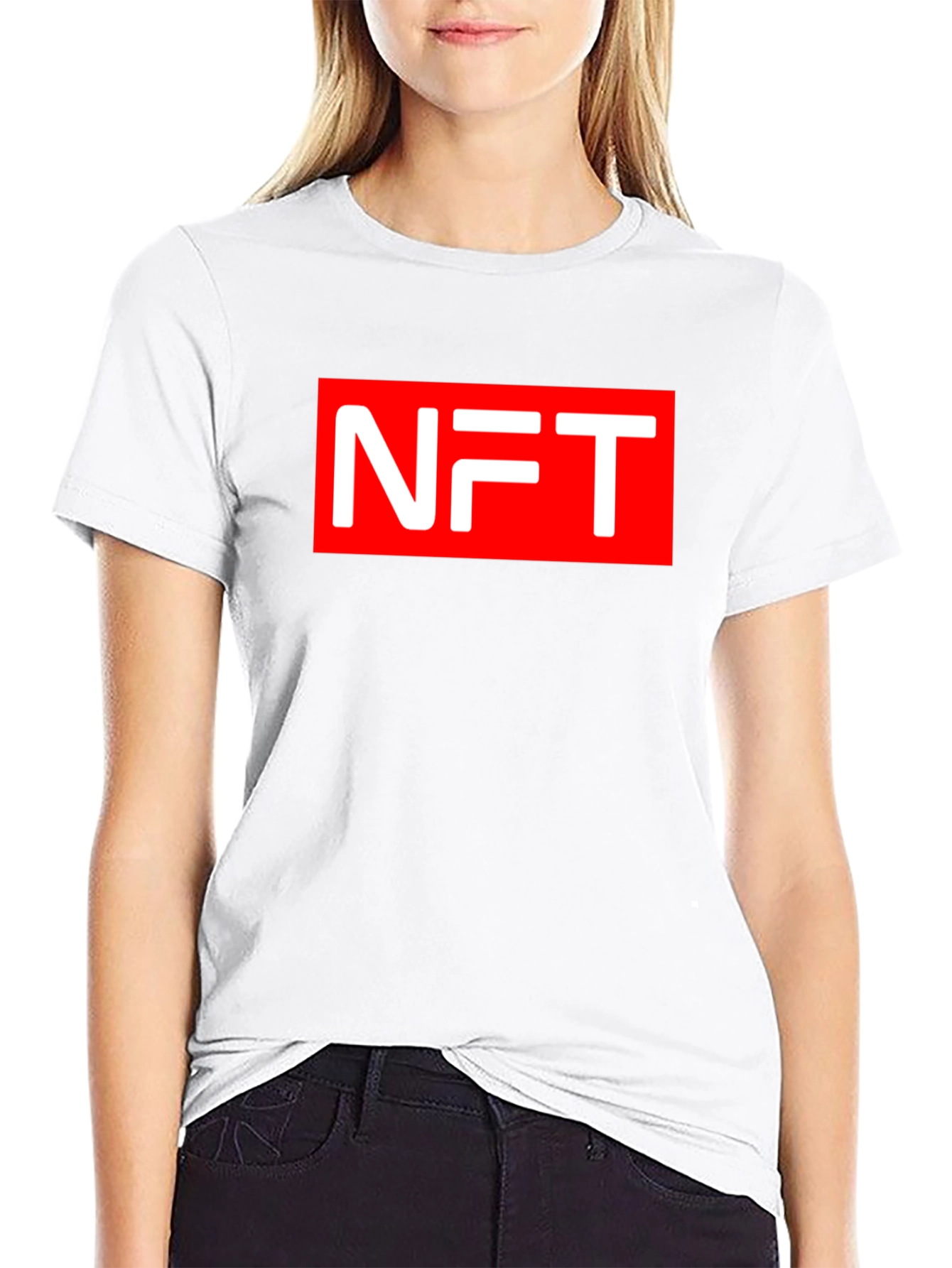NFT Graphic Tee - Black Cotton Blend T-Shirt