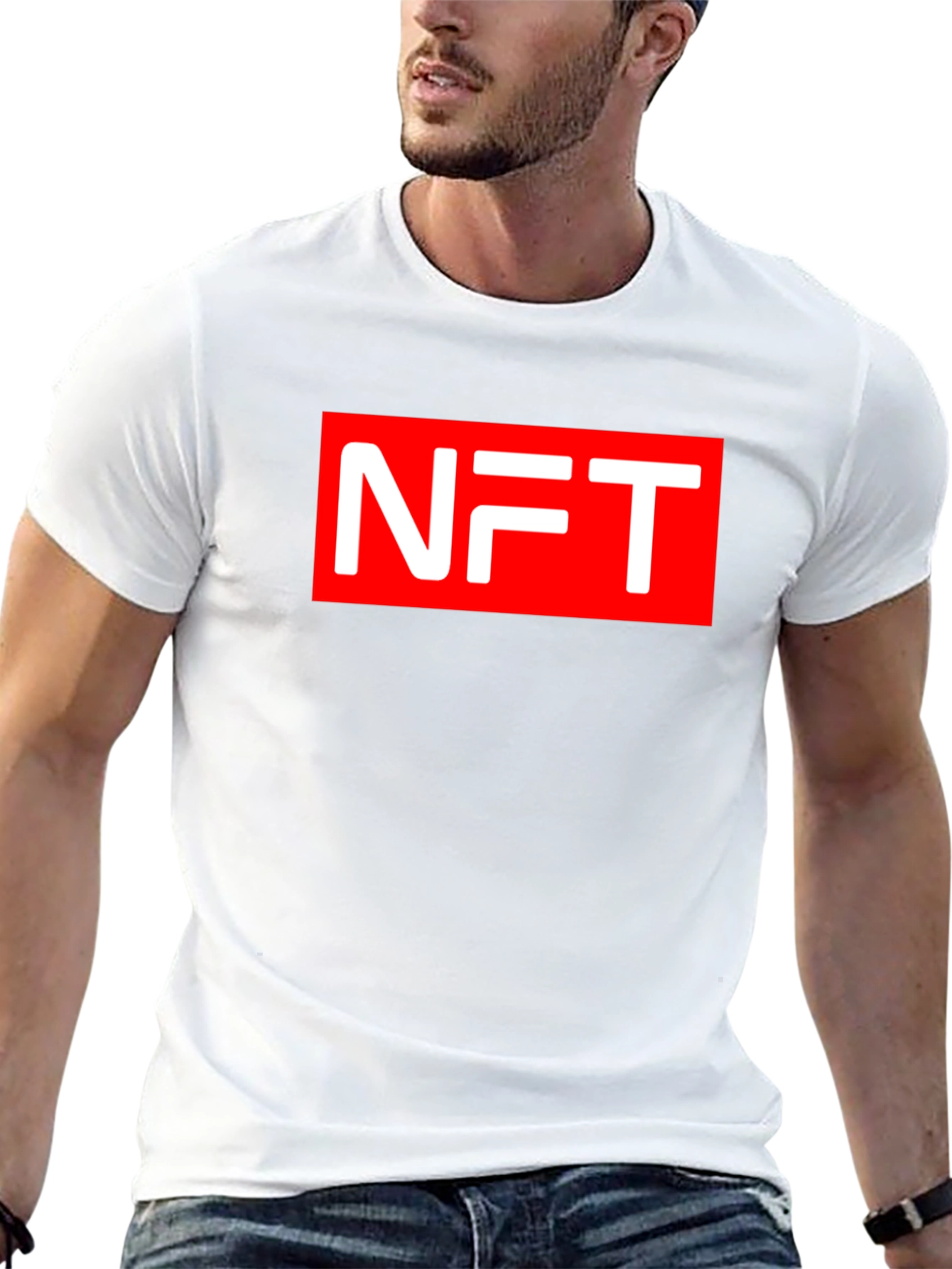 NFT Graphic Tee - Black Cotton Blend T-Shirt