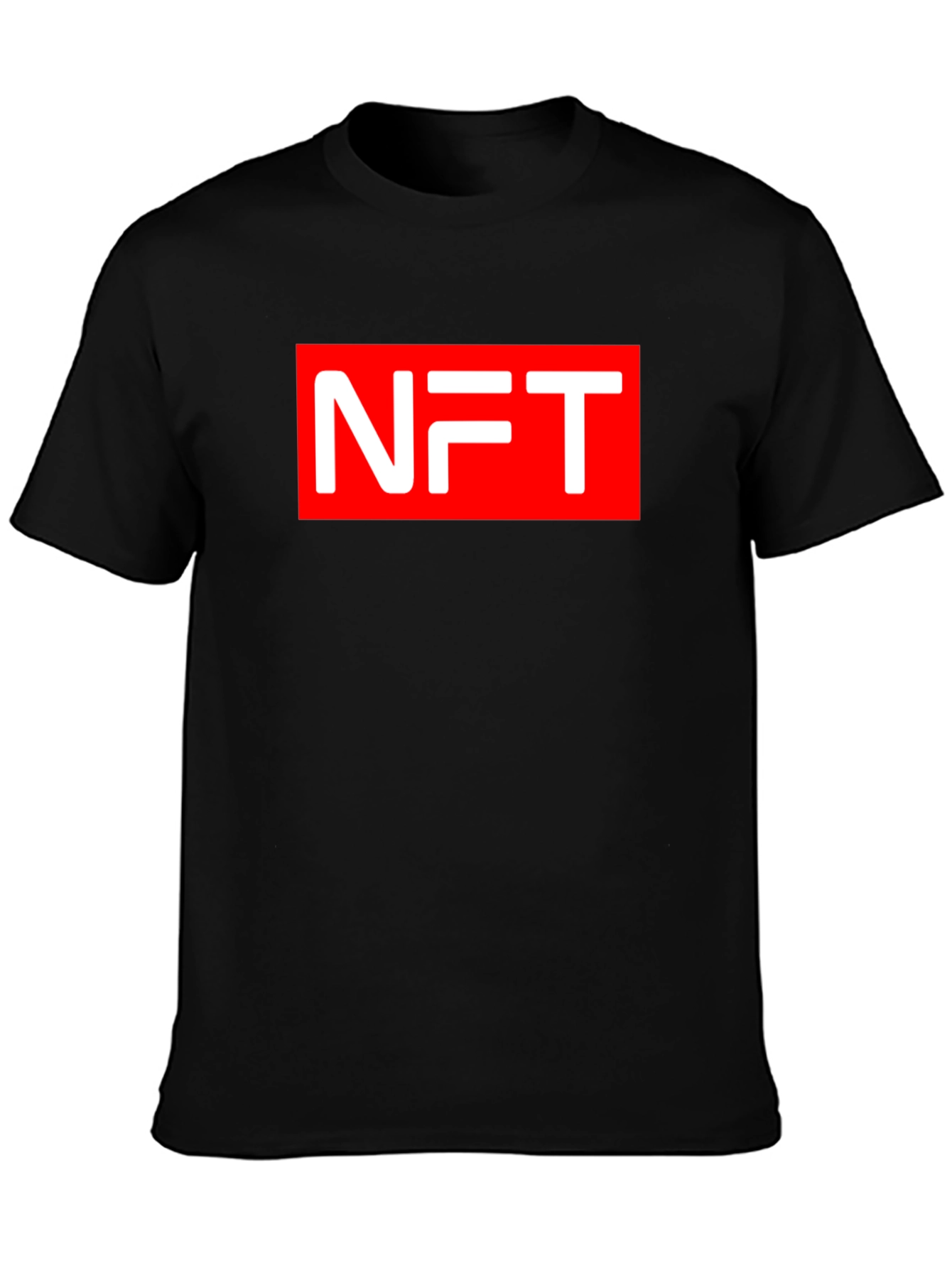NFT Graphic Tee - Black Cotton Blend T-Shirt
