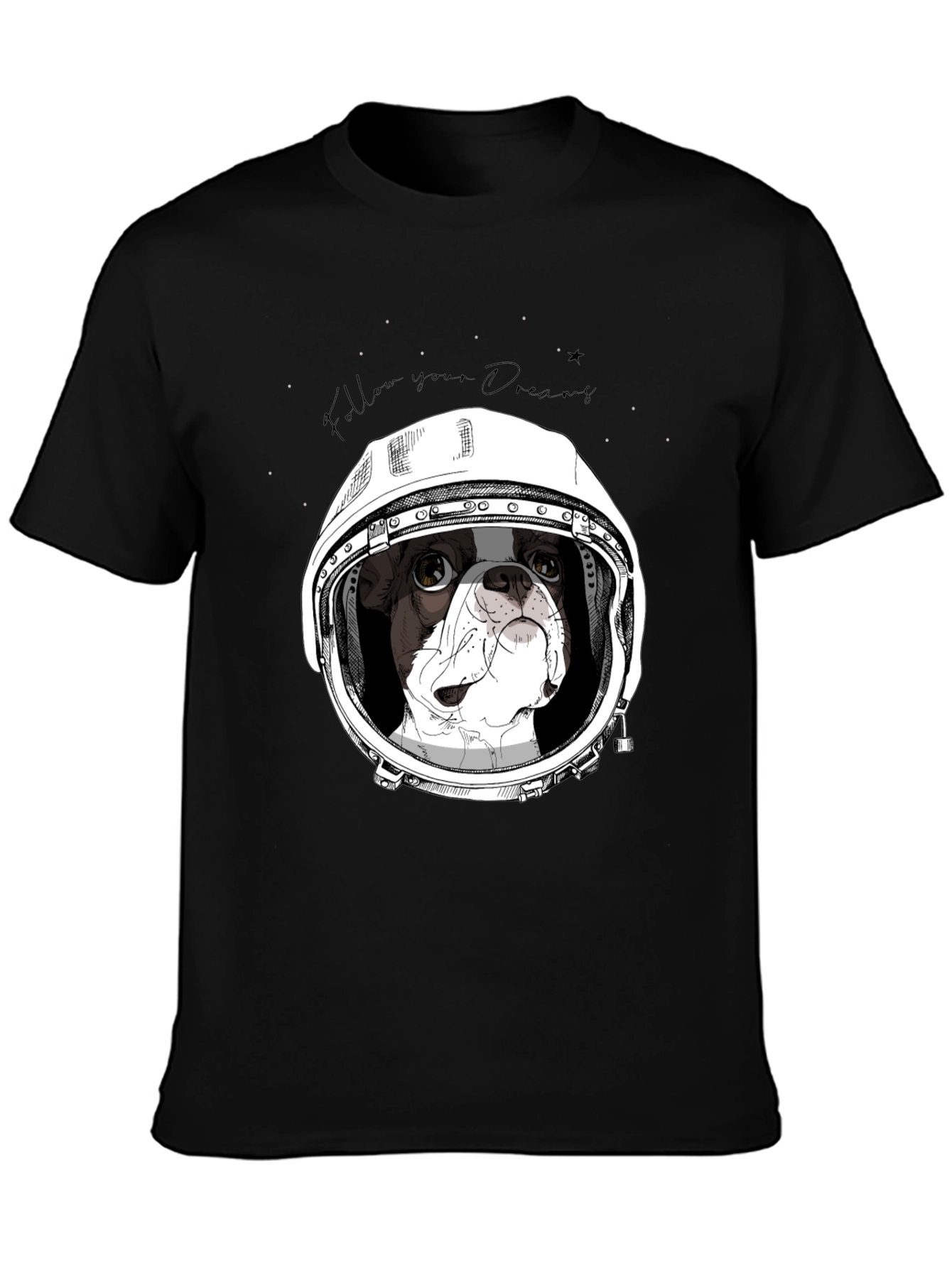 Dog Astronaut Graphic Tee - Follow Your Dreams