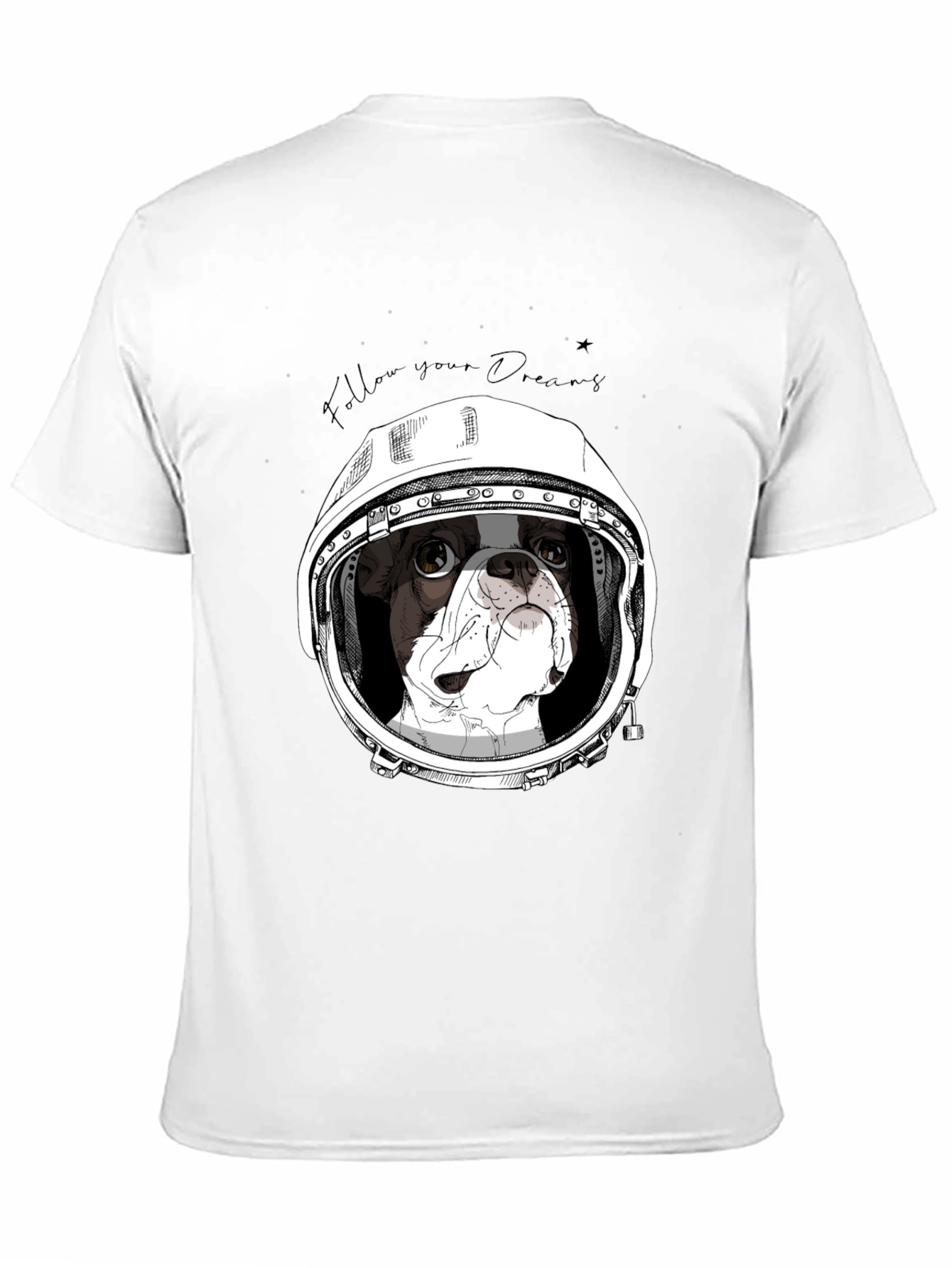 Dog Astronaut Graphic Tee - Follow Your Dreams