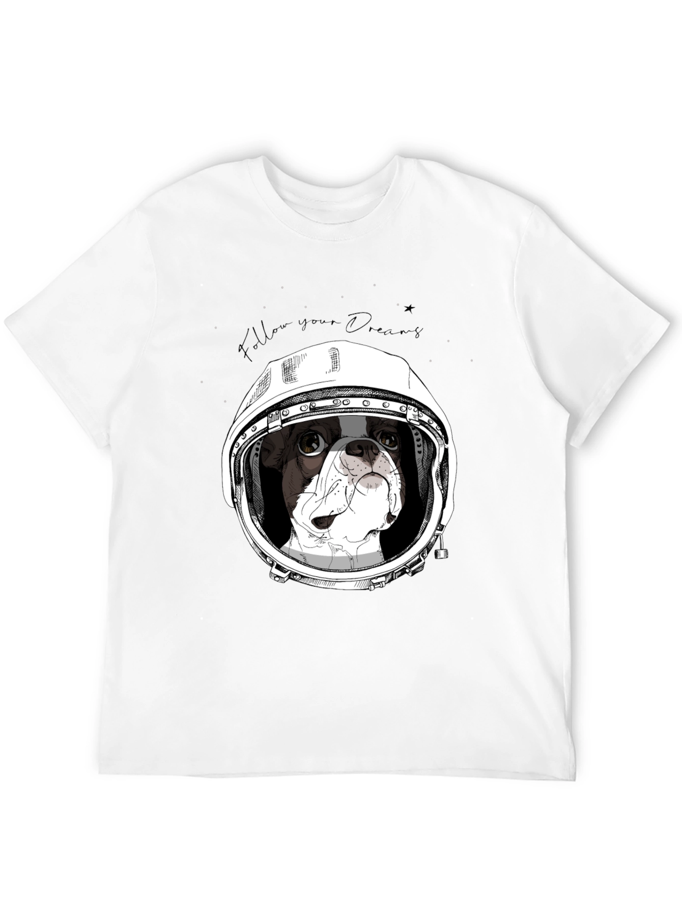 Dog Astronaut Graphic Tee - Follow Your Dreams