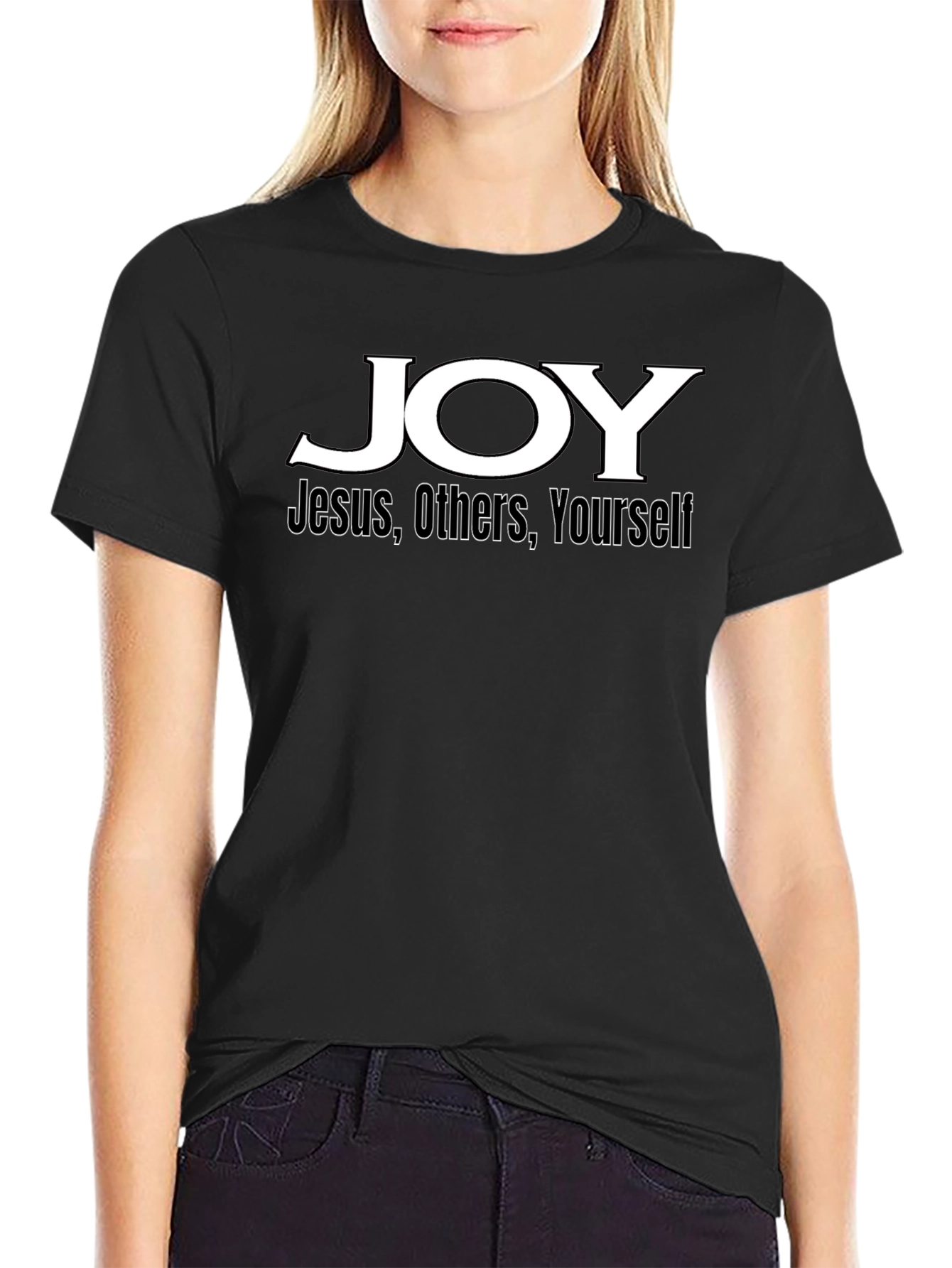 JOY Christian T-Shirt - Jesus Others Yourself - Black