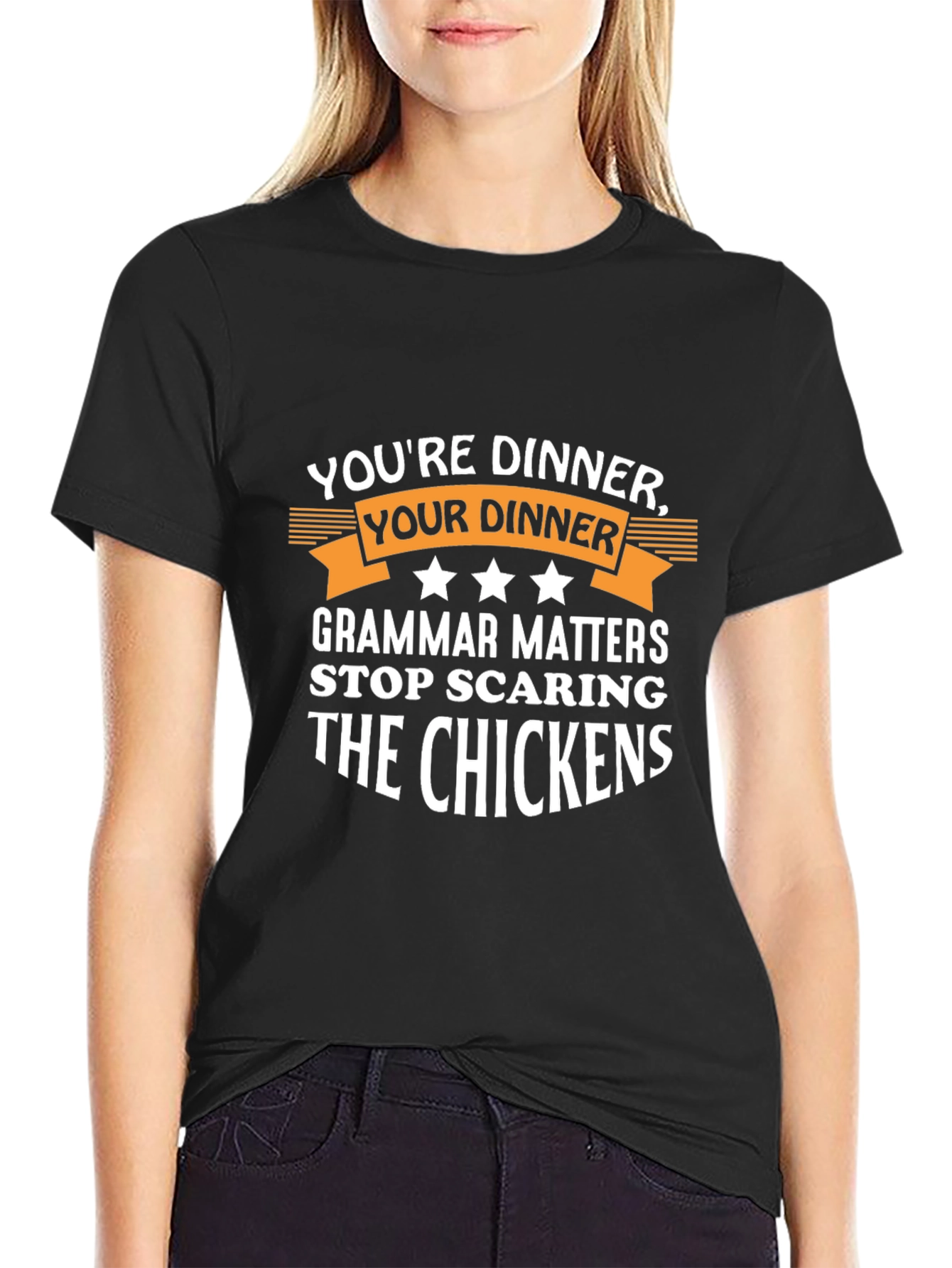Humorous Grammar T-Shirt: Youre Dinner Your Dinner