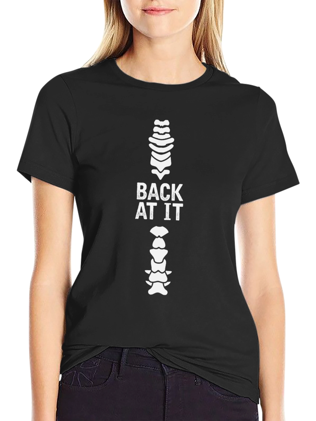 Back at It Spine T-Shirt - Chiropractic Humor